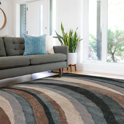 mid century modern room shot and rug