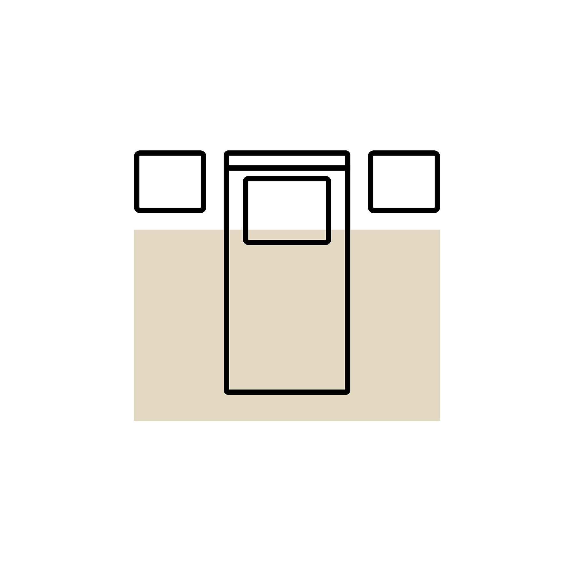 drawing of twin bed and rug size