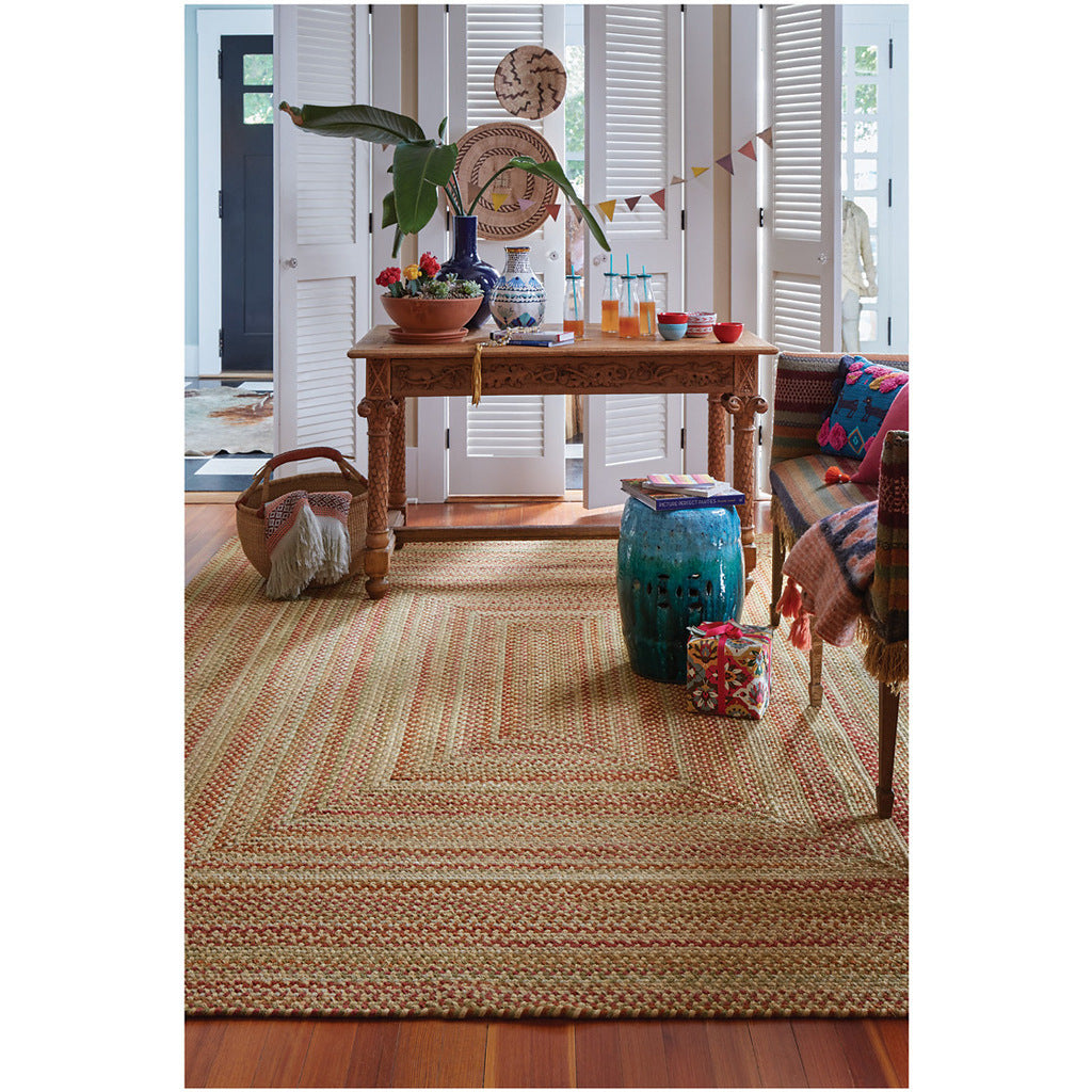 Homecoming Wheatfield Braided Rug Concentric Rectangle image