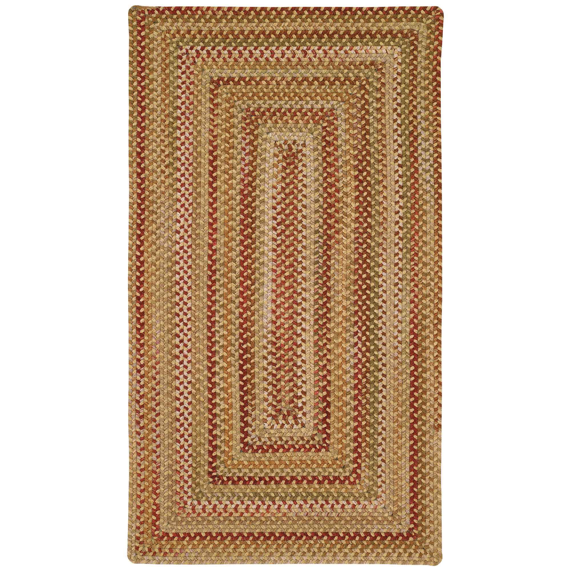 Homecoming Wheatfield Braided Rug Concentric Rectangle image