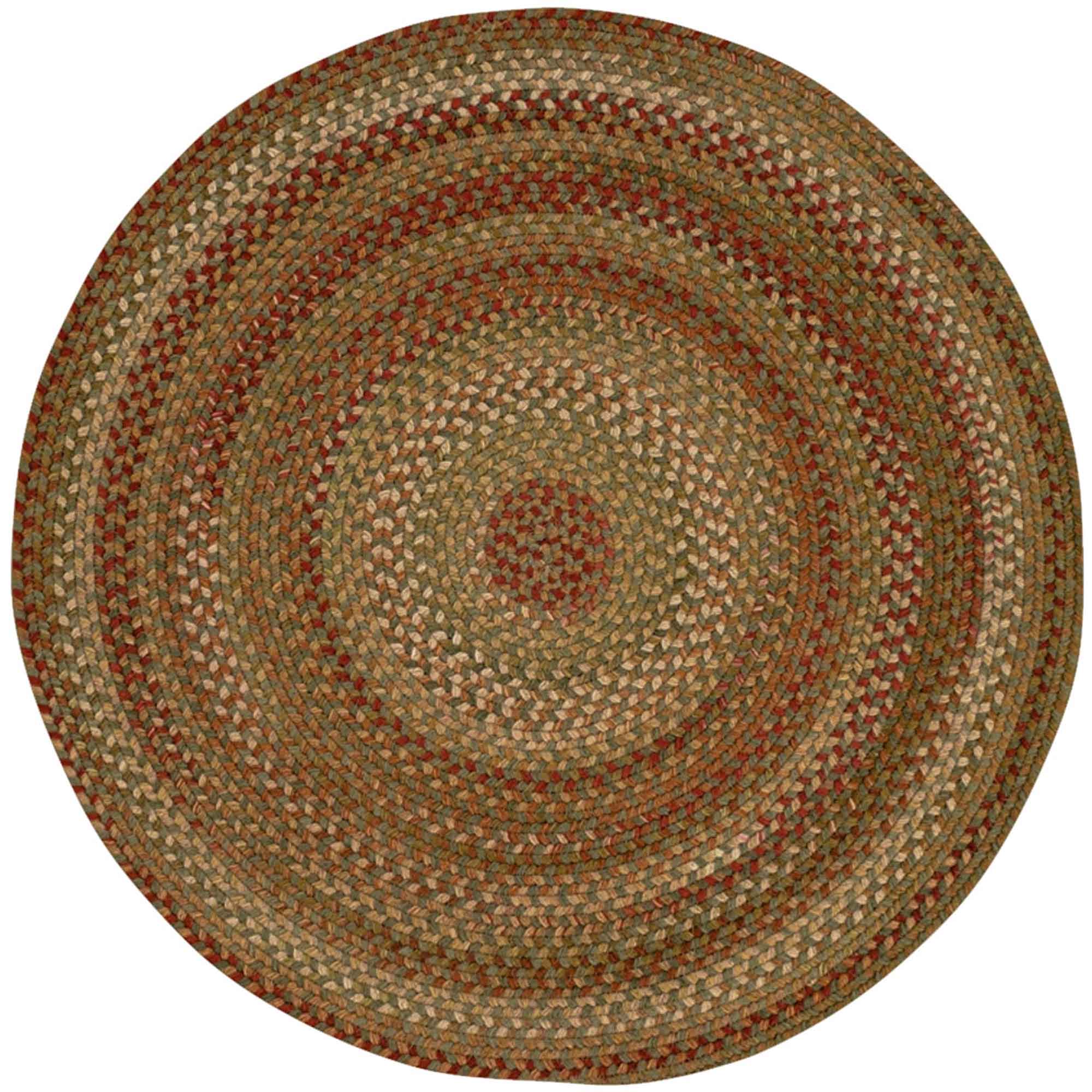 Homecoming Evergreen Braided Rug Round image