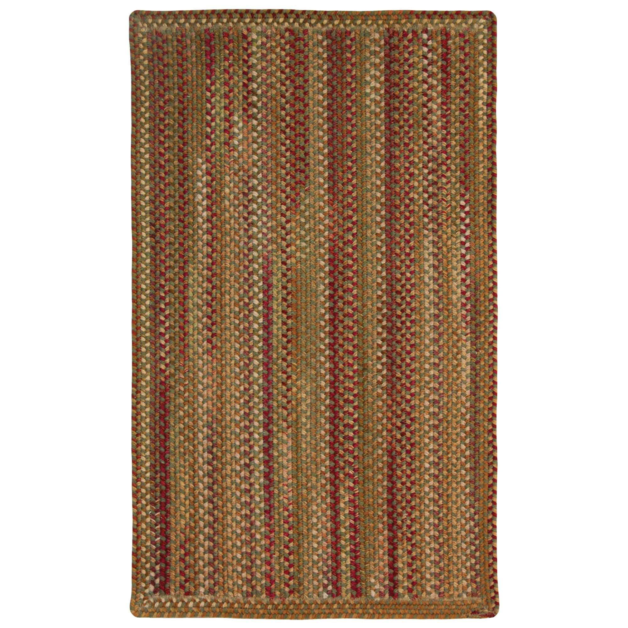 Homecoming Evergreen Braided Rug Vertical Stripe Rectangle image