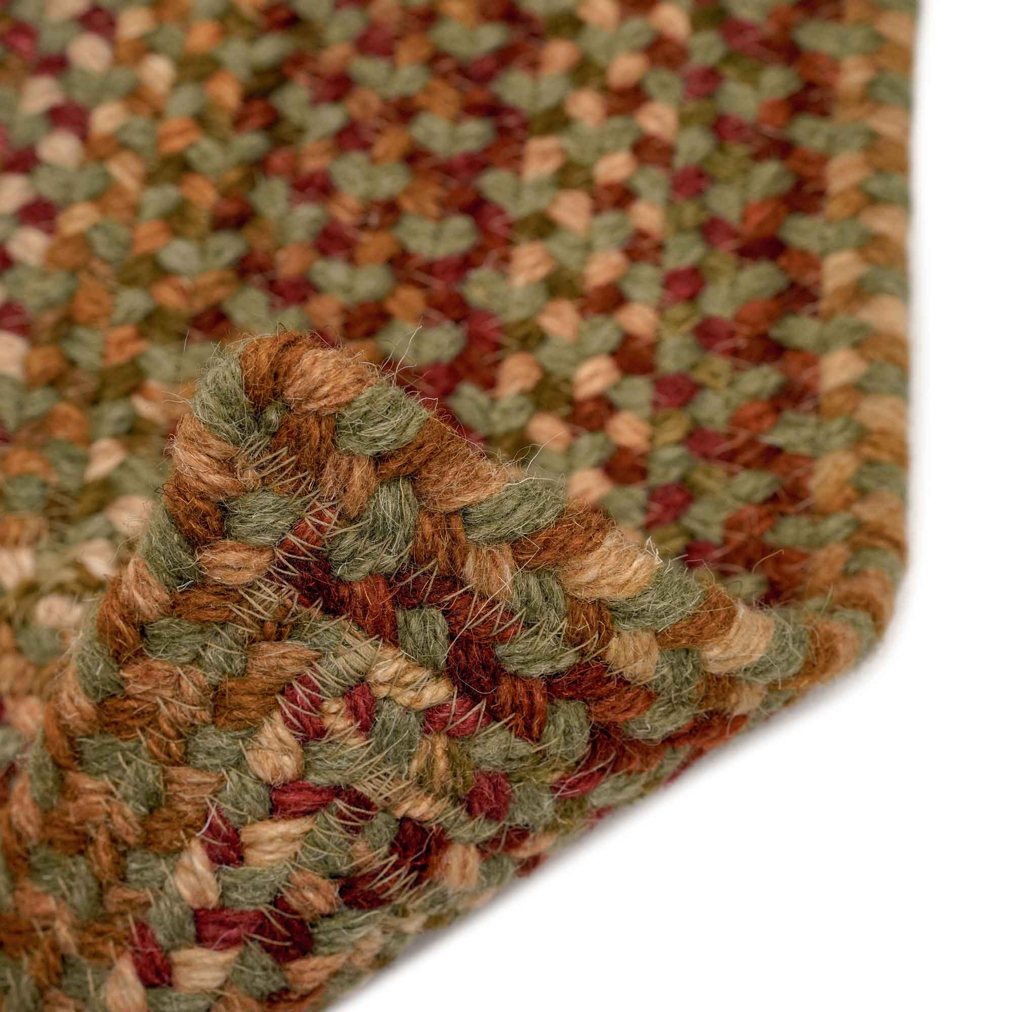 Homecoming Evergreen Braided Rug Cross Sewn Rectangle image