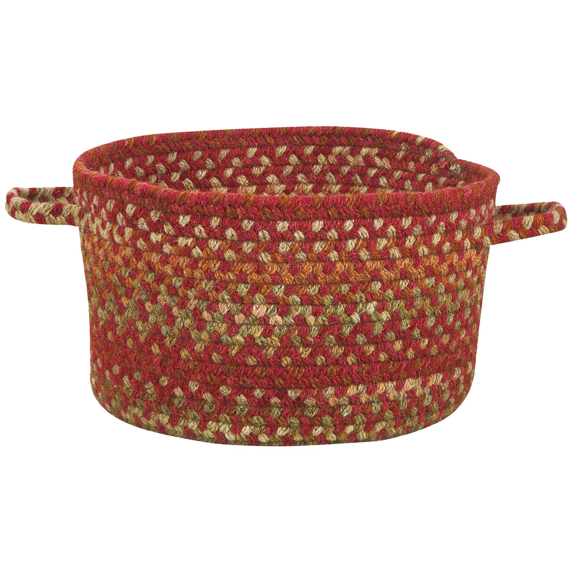 Homecoming Rosewood Red Braided Rug Basket image