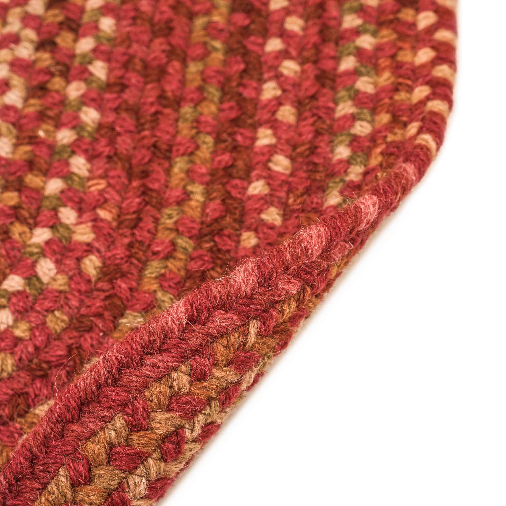 Homecoming Rosewood Red Braided Rug Round image