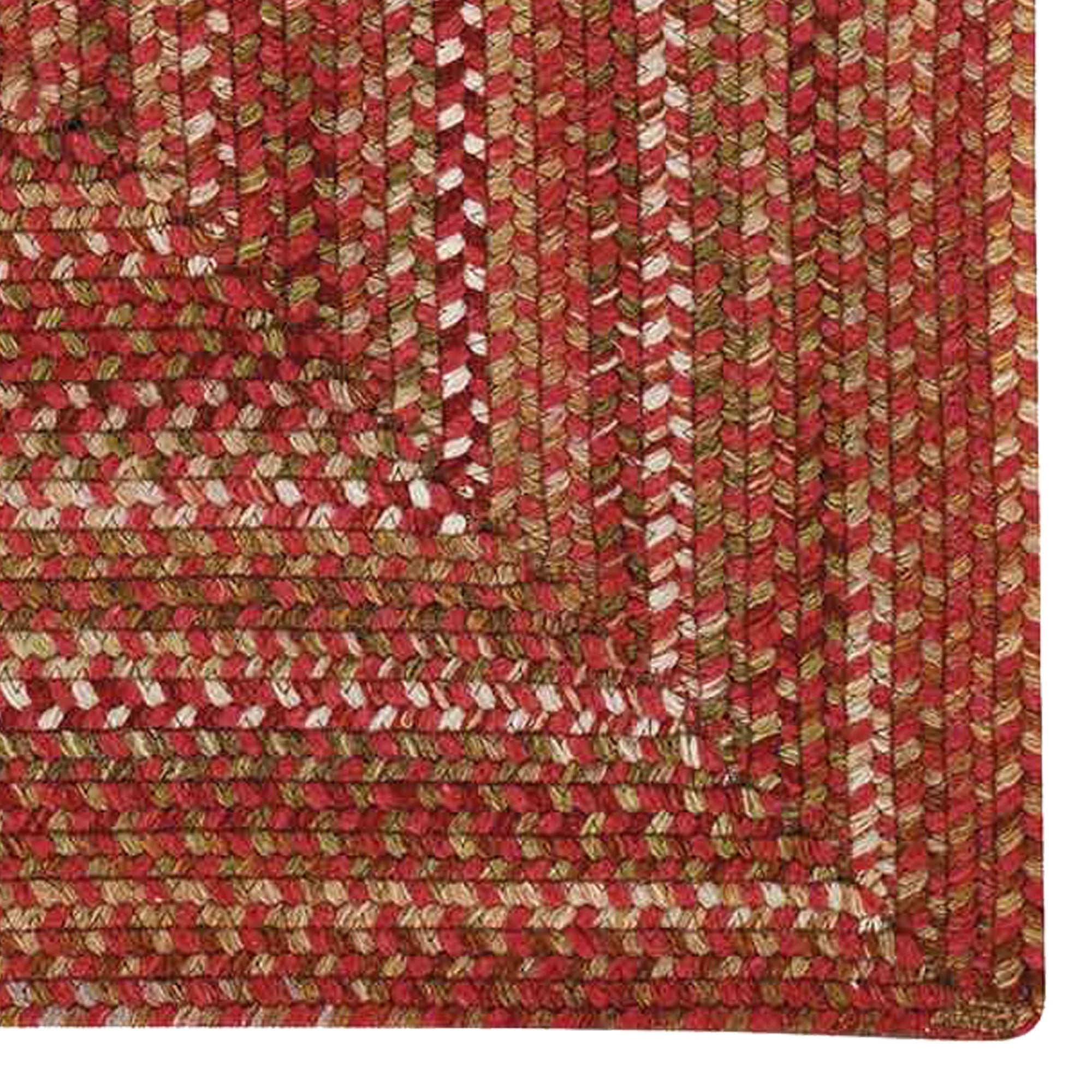 Homecoming Rosewood Red Braided Rug Concentric Rectangle image