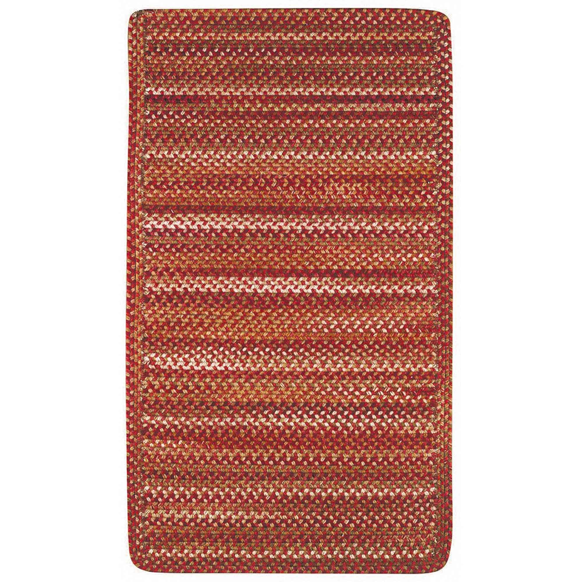 Homecoming Rosewood Red Braided Rug Cross Sewn Rectangle image