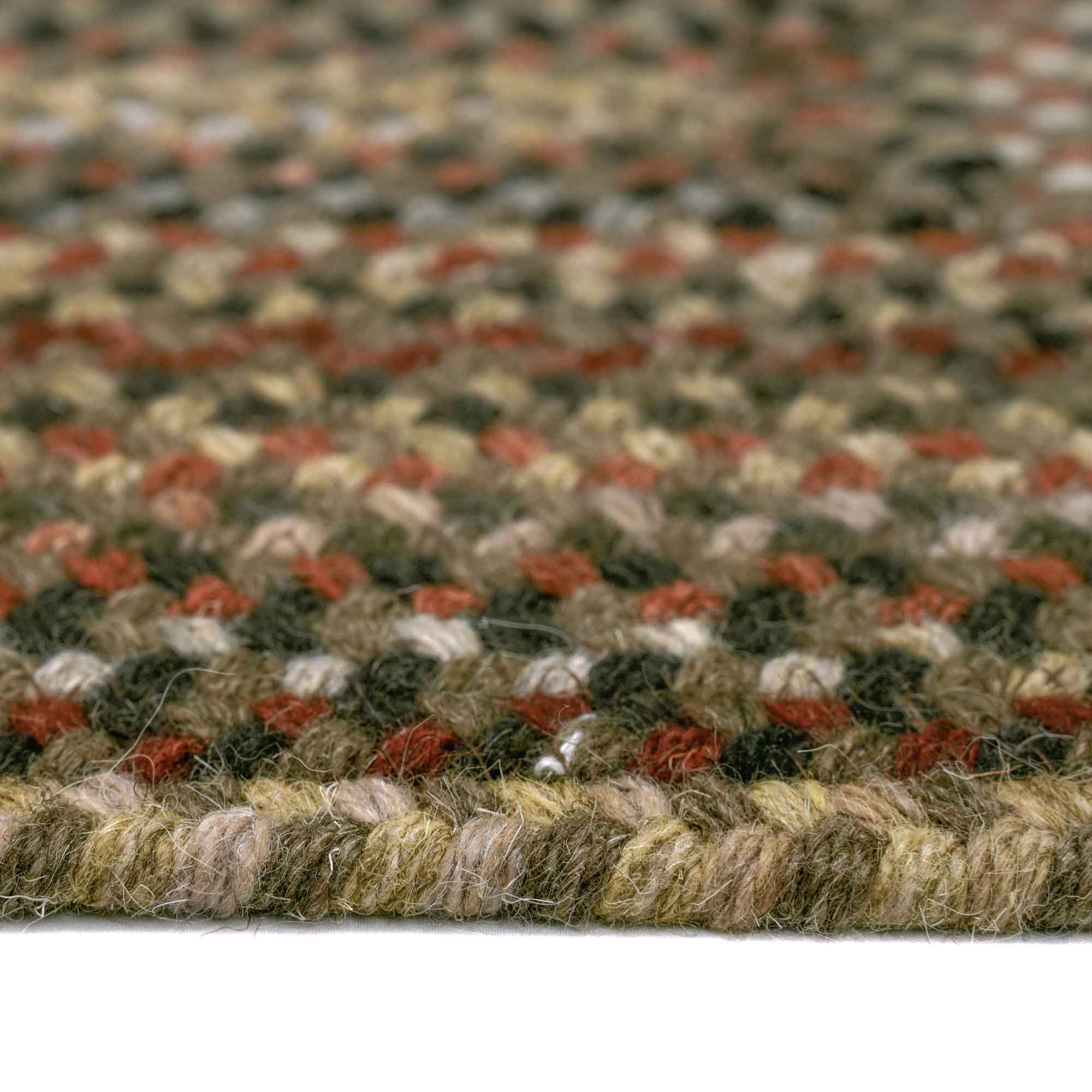 Homecoming Chestnut Brown Braided Rug Concentric Rectangle image