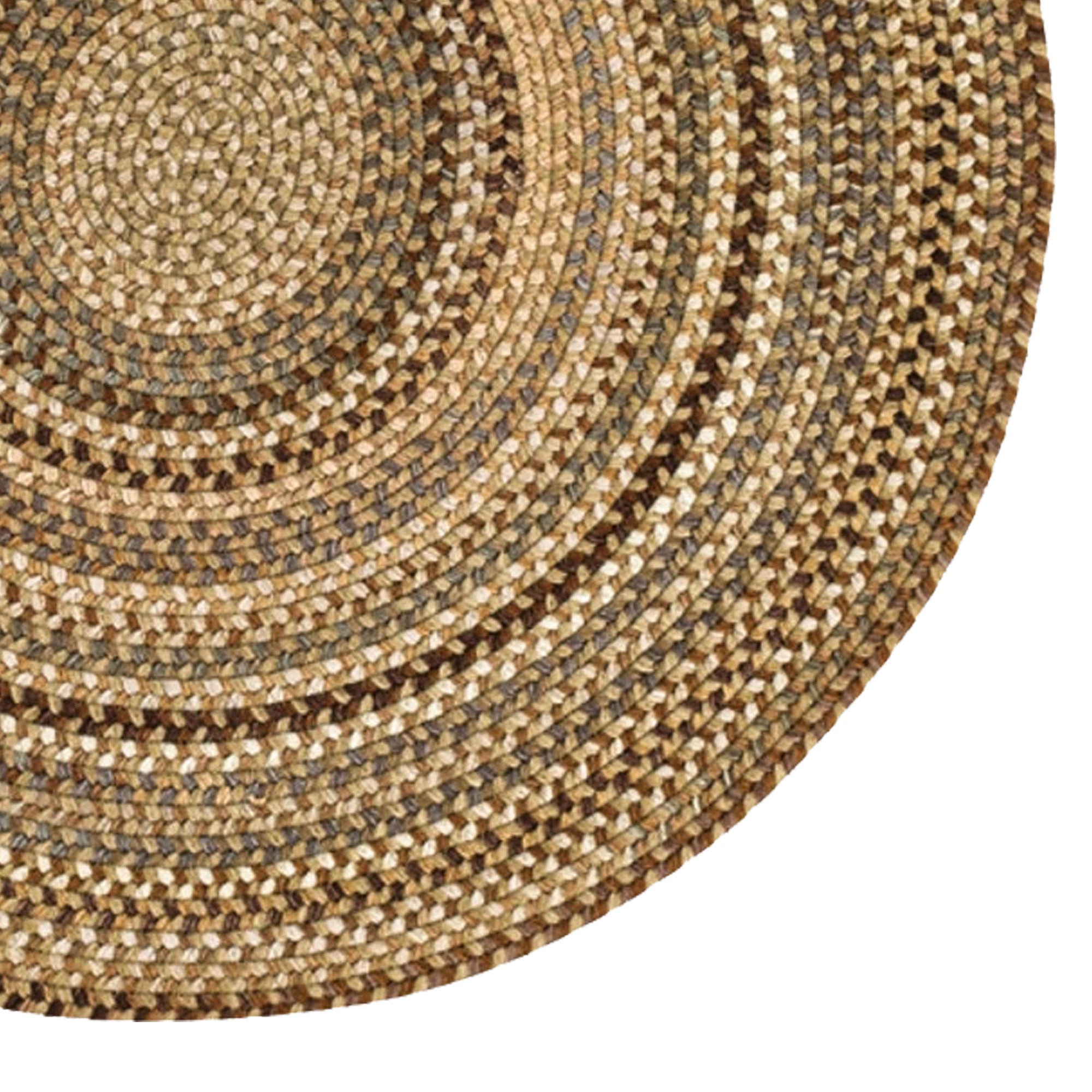 Homecoming River Rock Braided Rug Round image