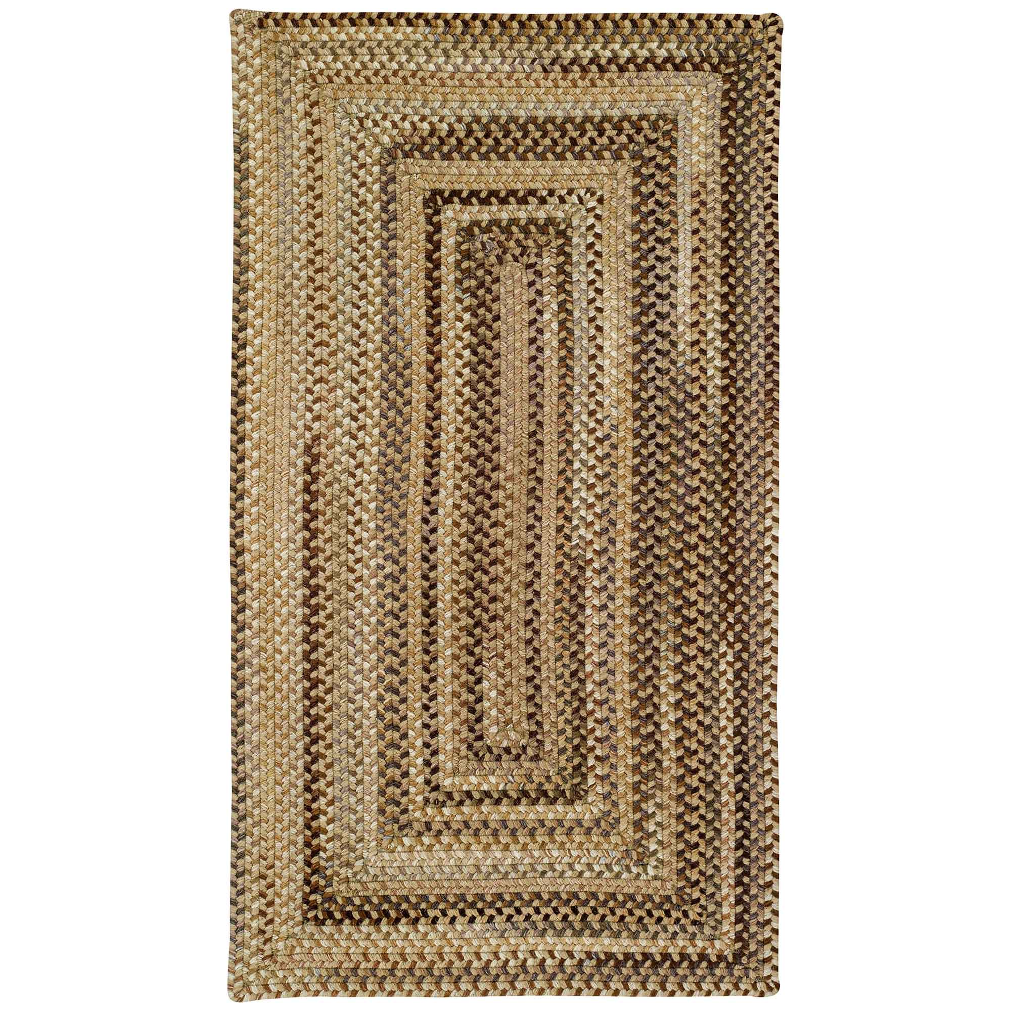 Homecoming River Rock Braided Rug Concentric Rectangle image