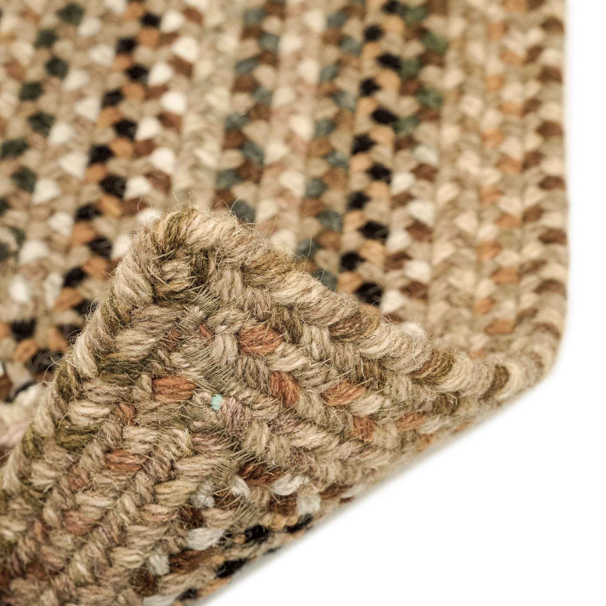 Homecoming River Rock Braided Rug Concentric Rectangle image
