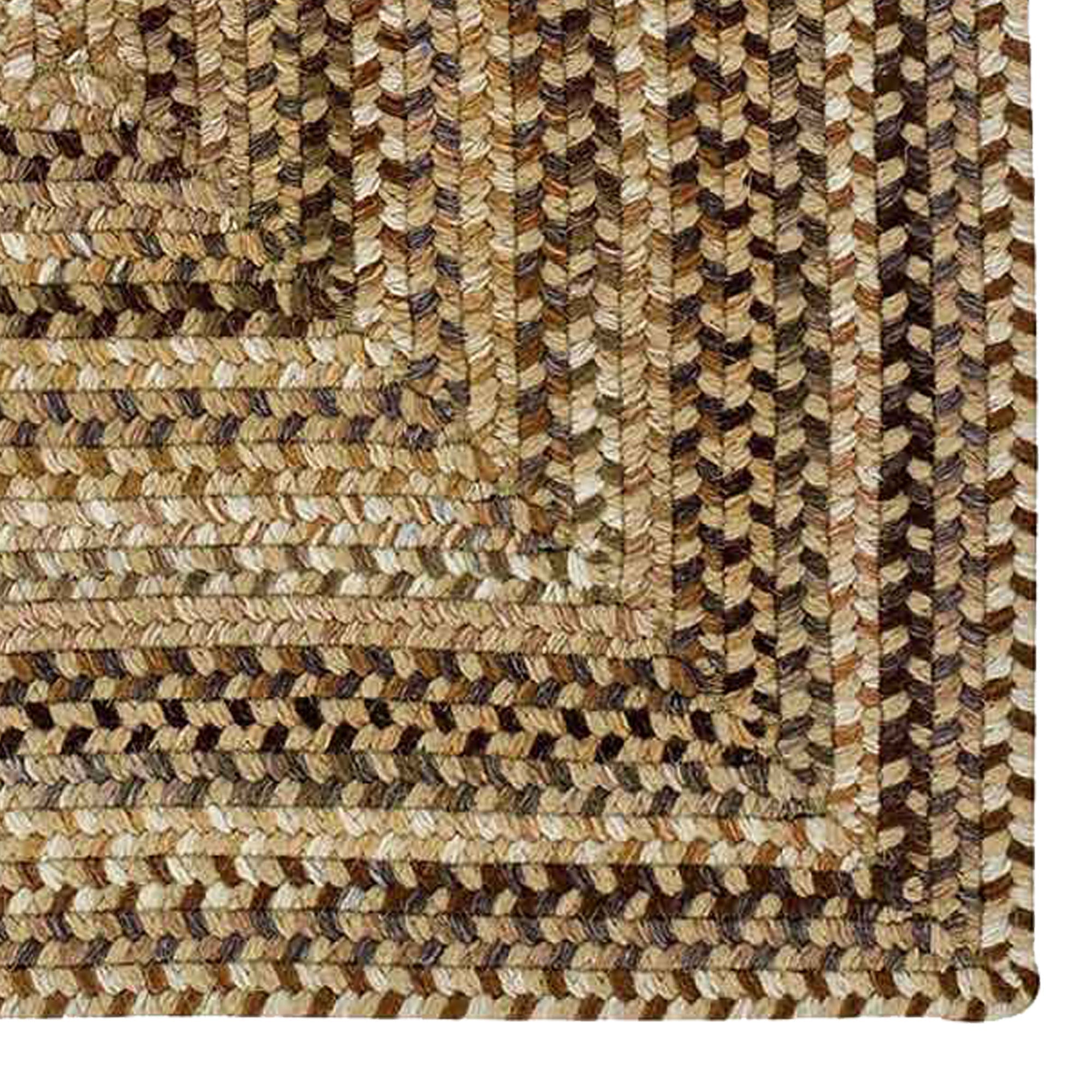 Homecoming River Rock Braided Rug Concentric Rectangle image