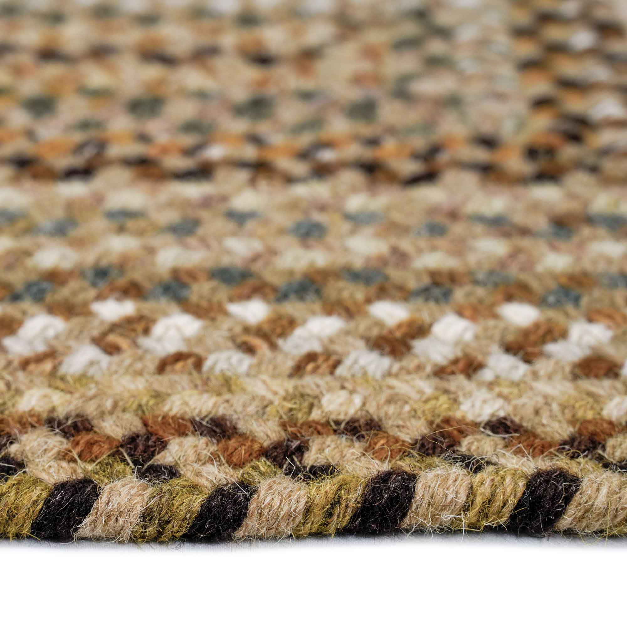 Homecoming River Rock Braided Rug Concentric Rectangle image