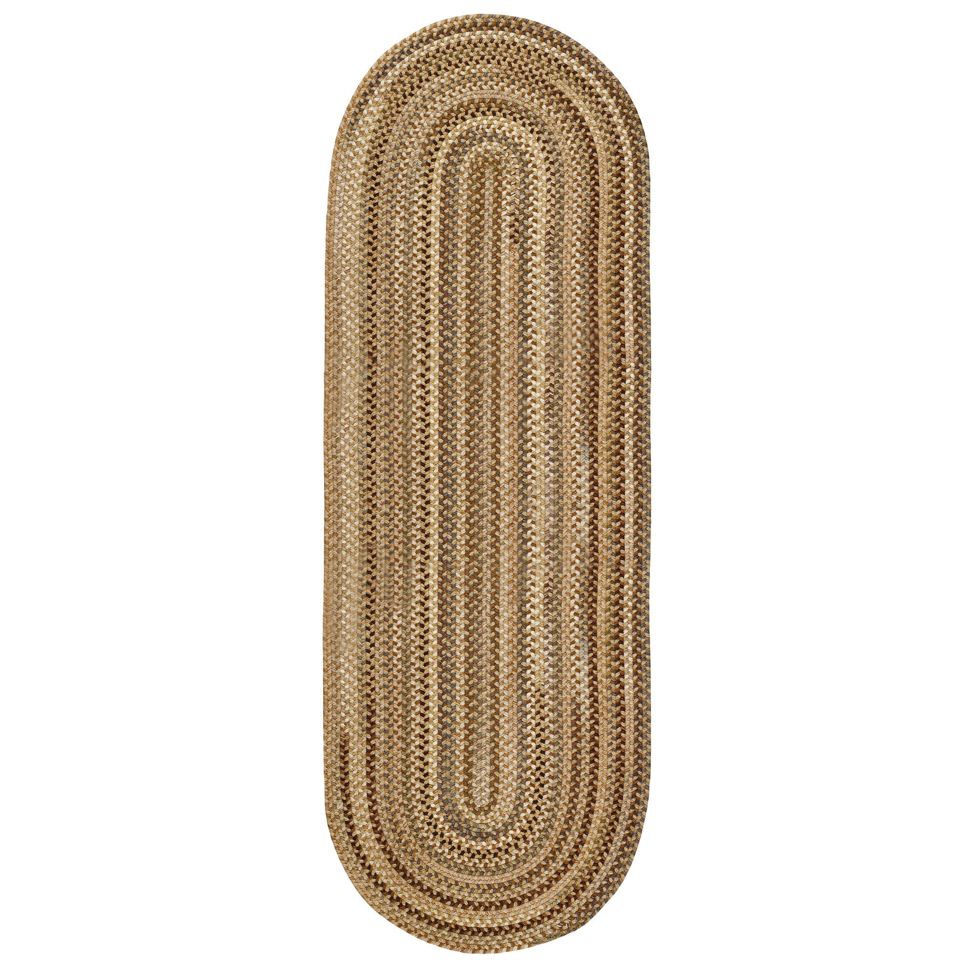 Homecoming River Rock Braided Rug Oval image