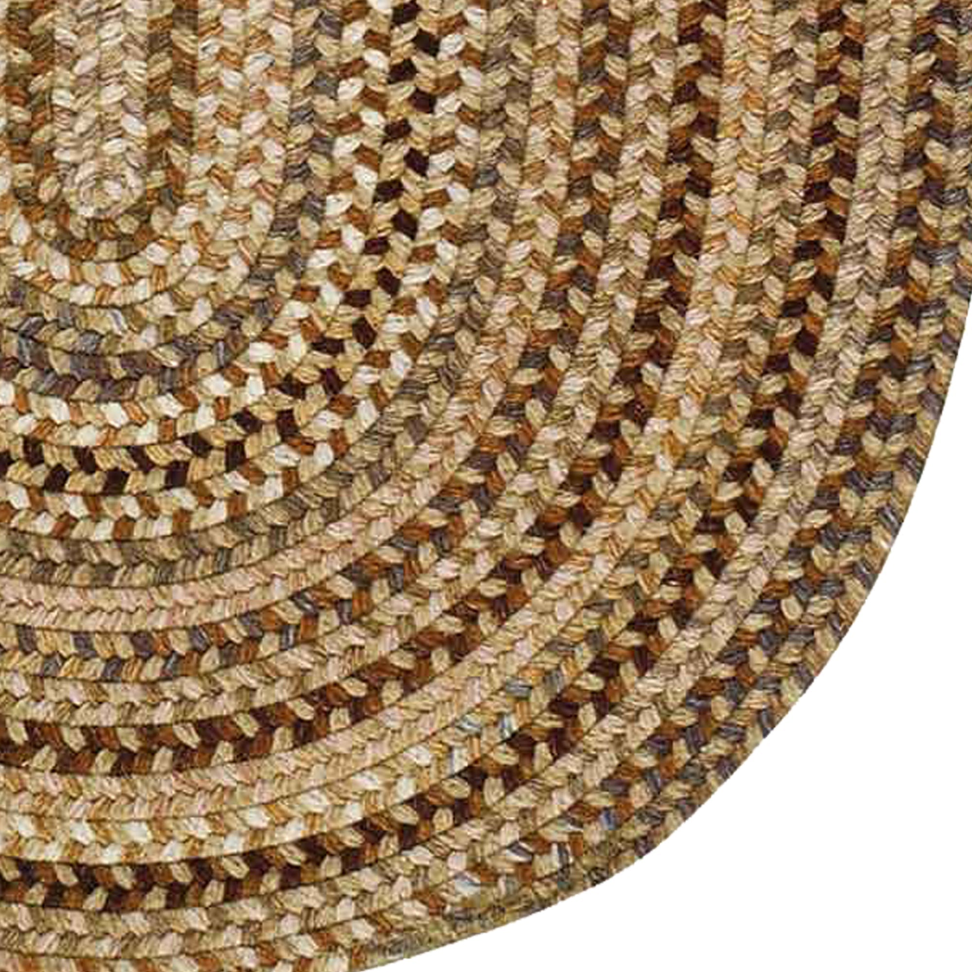 Homecoming River Rock Braided Rug Oval image