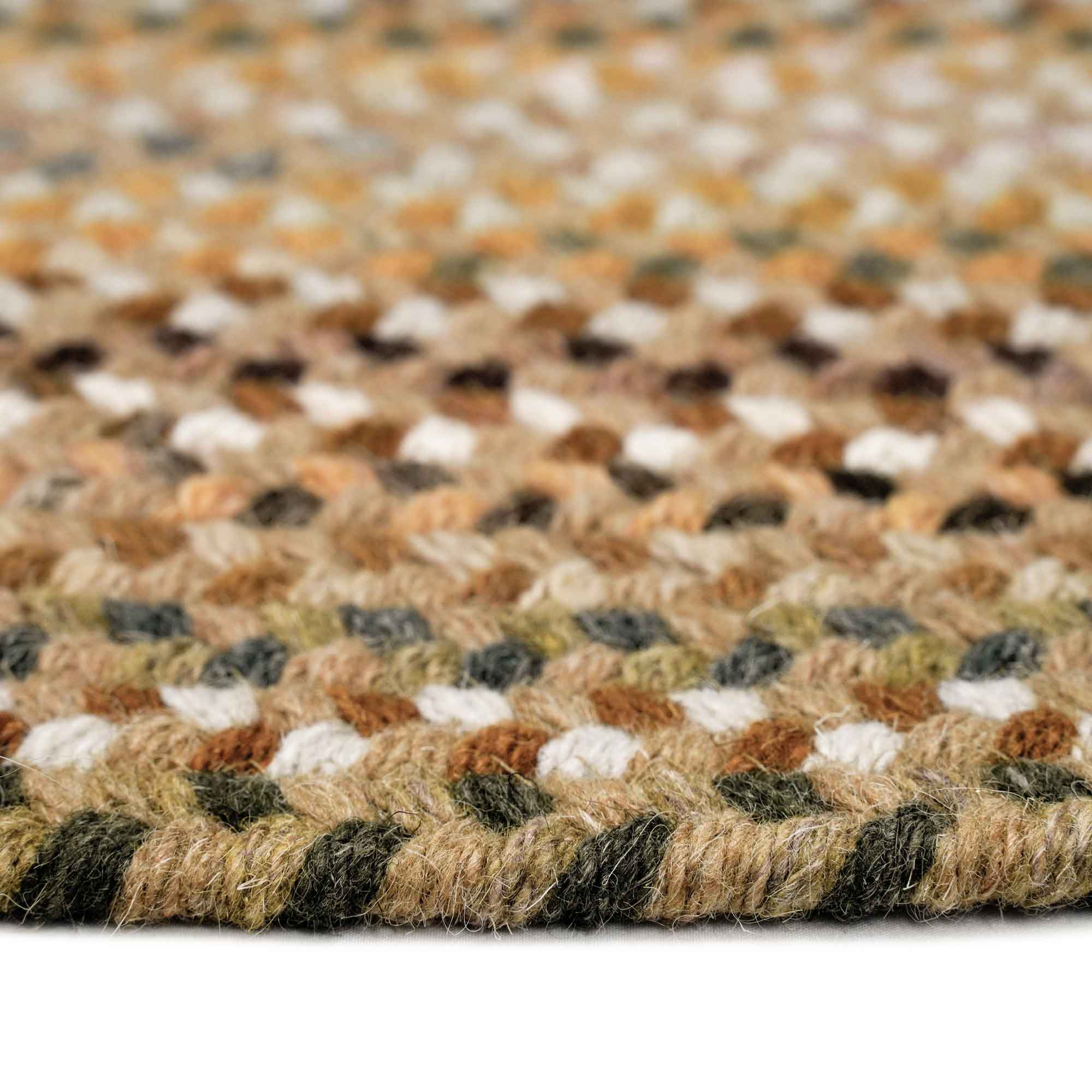 Homecoming River Rock Braided Rug Oval image