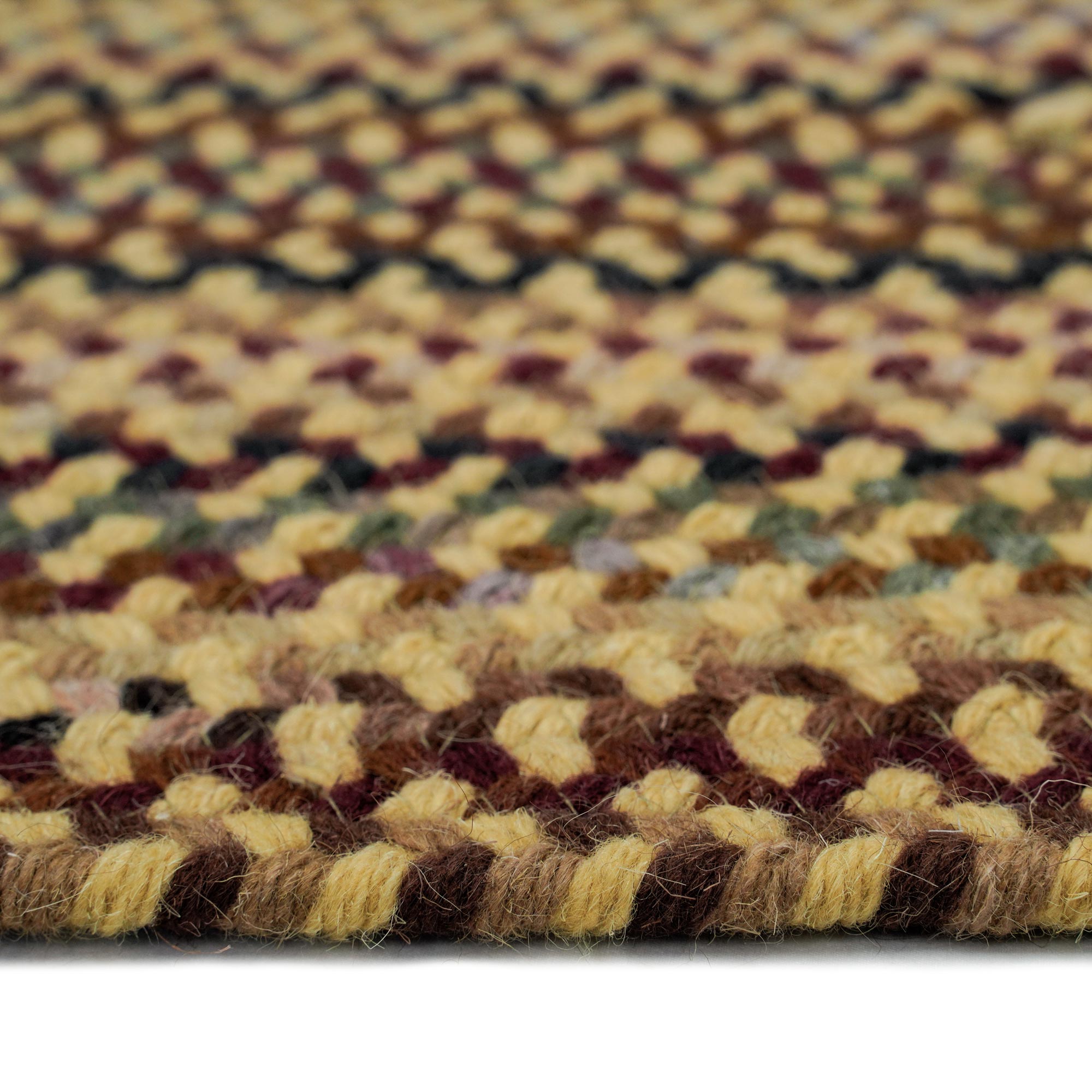 Gramercy Gold Braided Rug Concentric Rectangle image