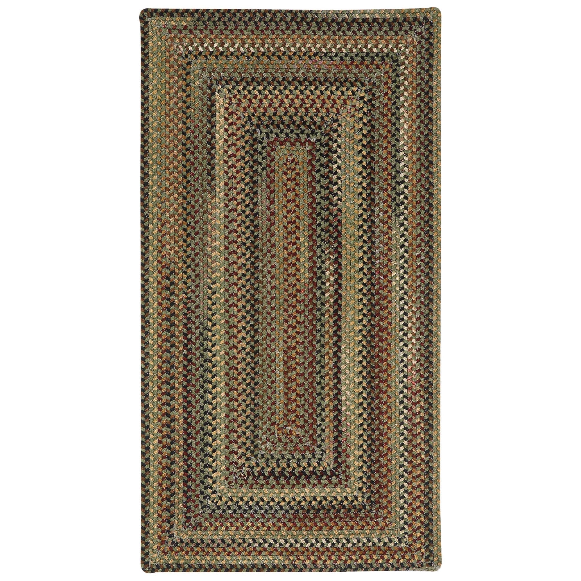 Gramercy Sage Braided Rug Concentric Rectangle image