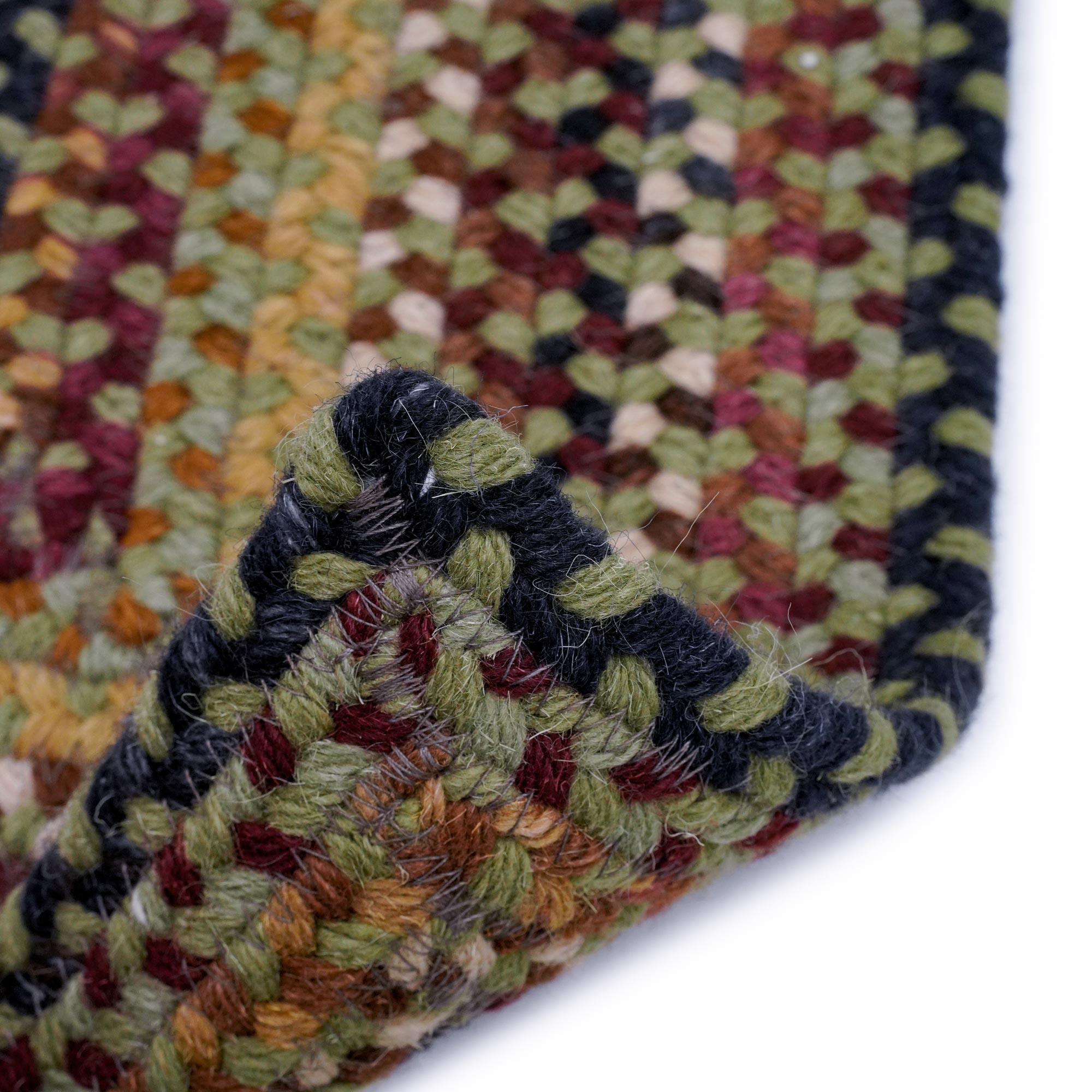 Gramercy Sage Braided Rug Concentric Rectangle image