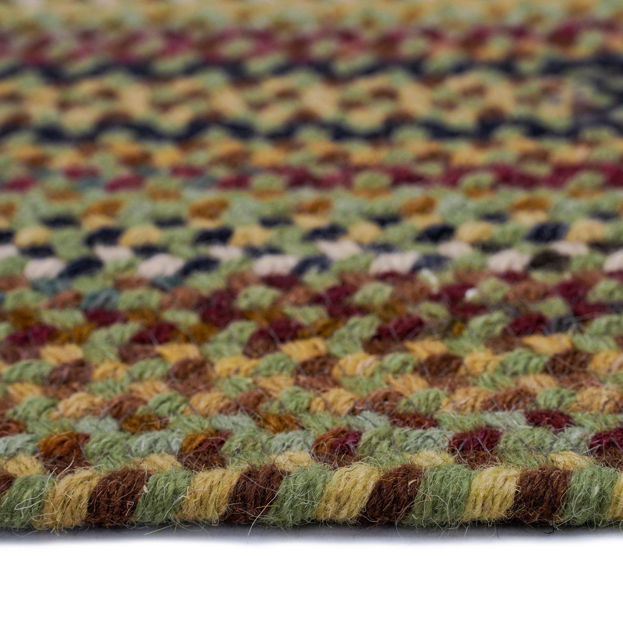 Gramercy Sage Braided Rug Concentric Rectangle image