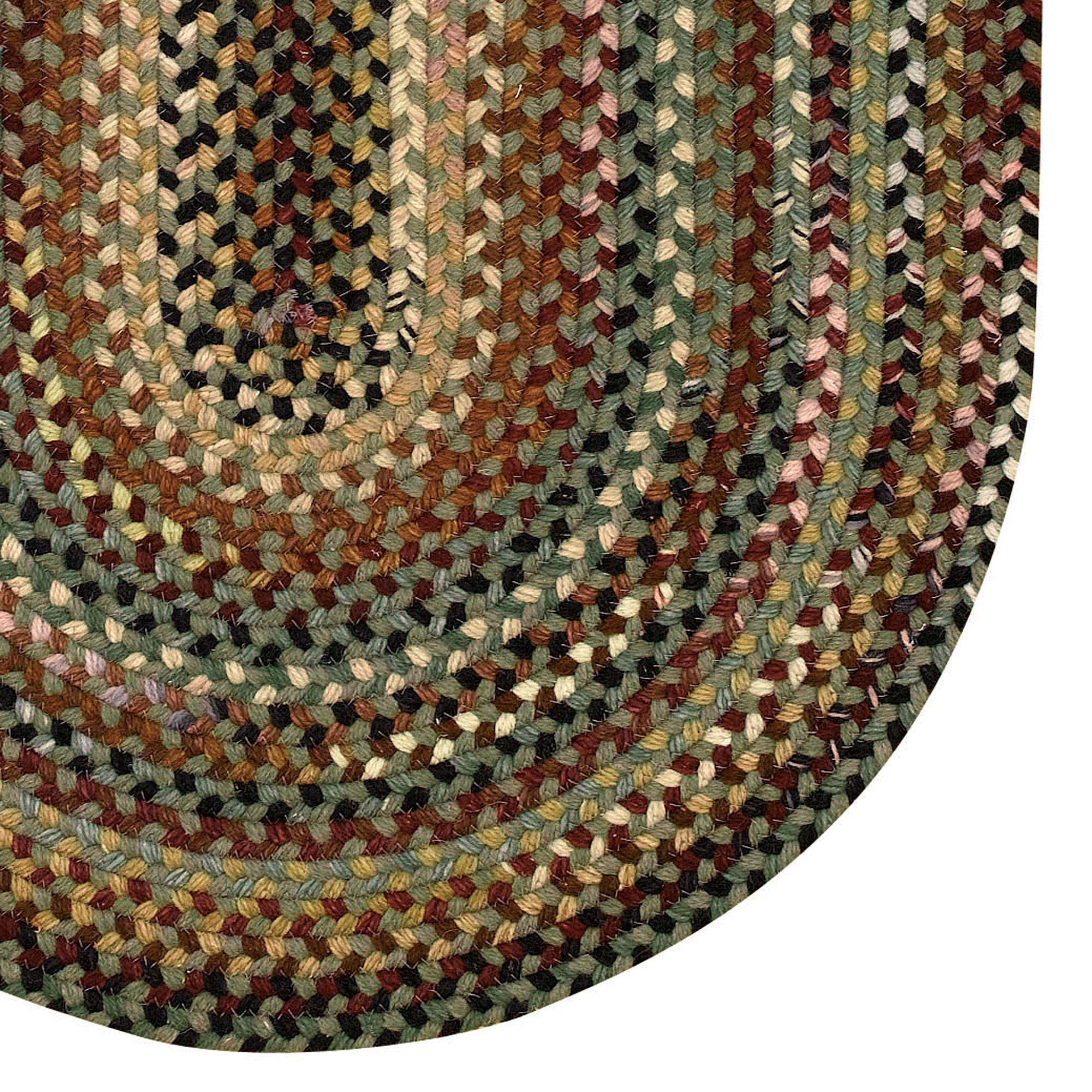 Gramercy Sage Braided Rug Oval image