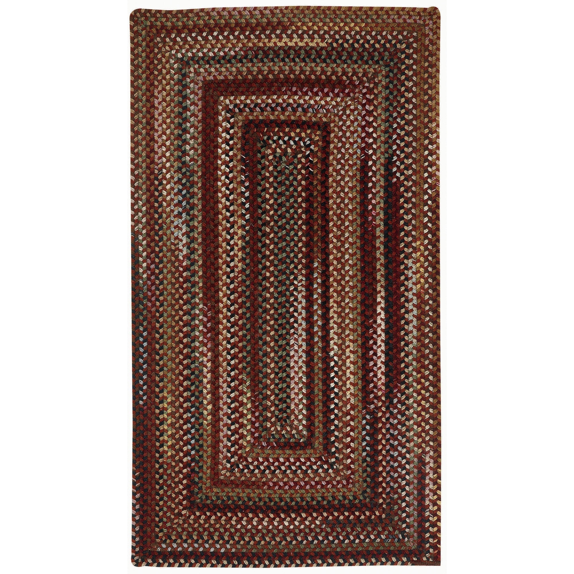 Gramercy Cinnabar Braided Rug Concentric Rectangle image