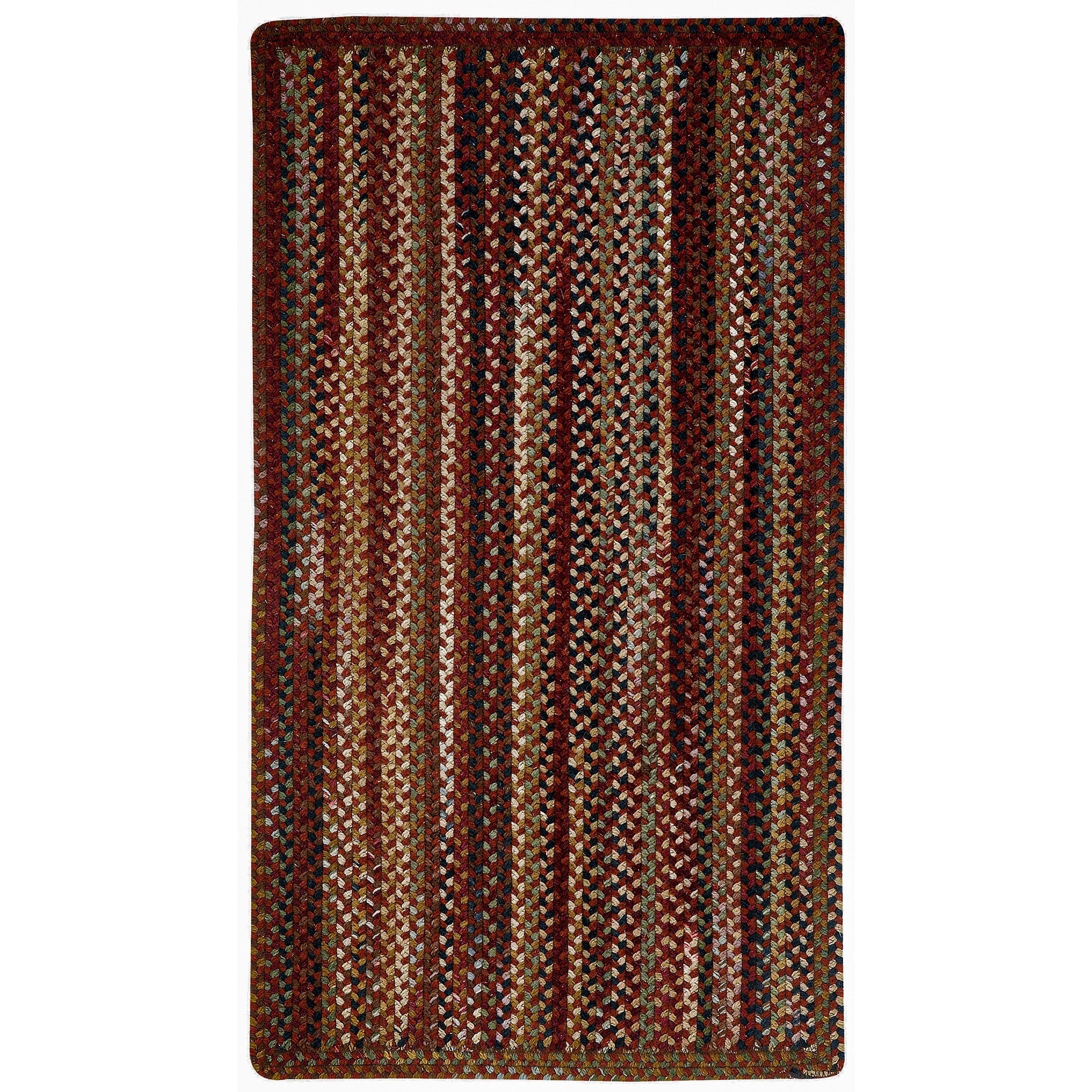 Gramercy Cinnabar Braided Rug Vertical Stripe Rectangle image