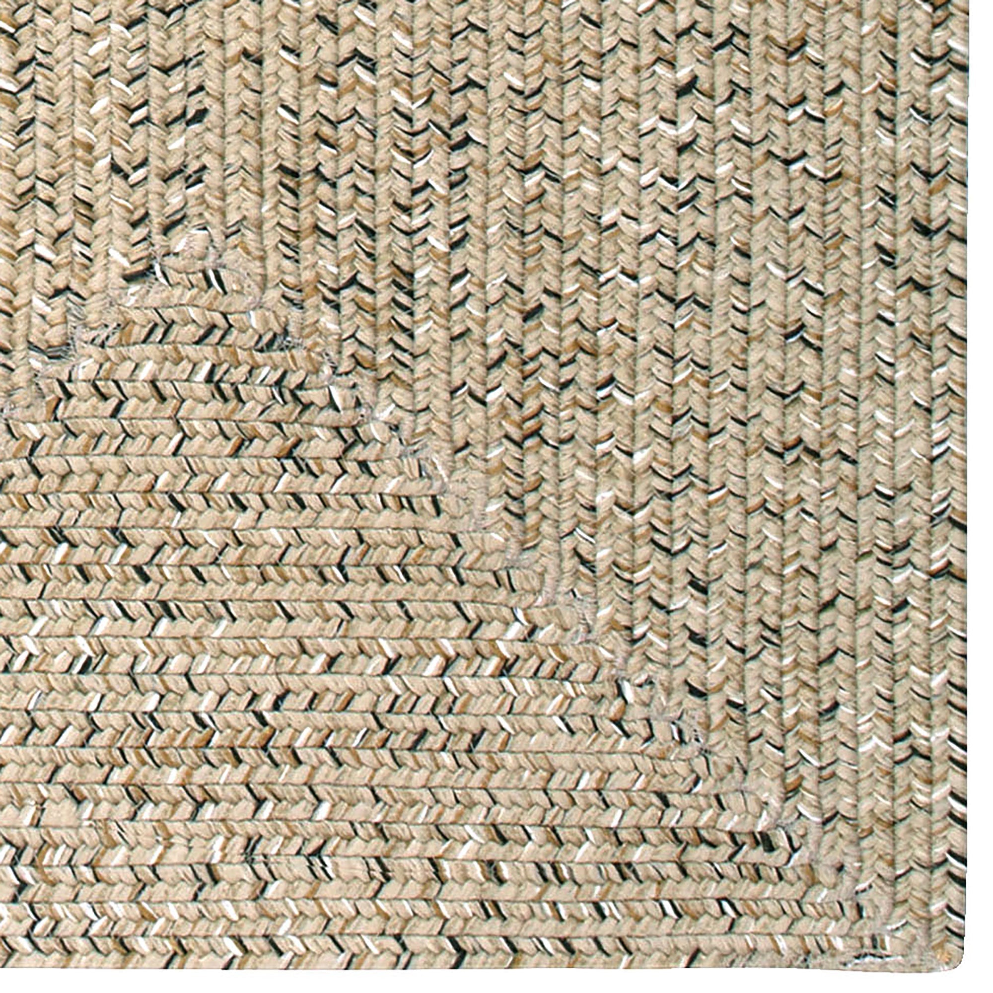 Sea Glass Shell Braided Rug Concentric Rectangle image