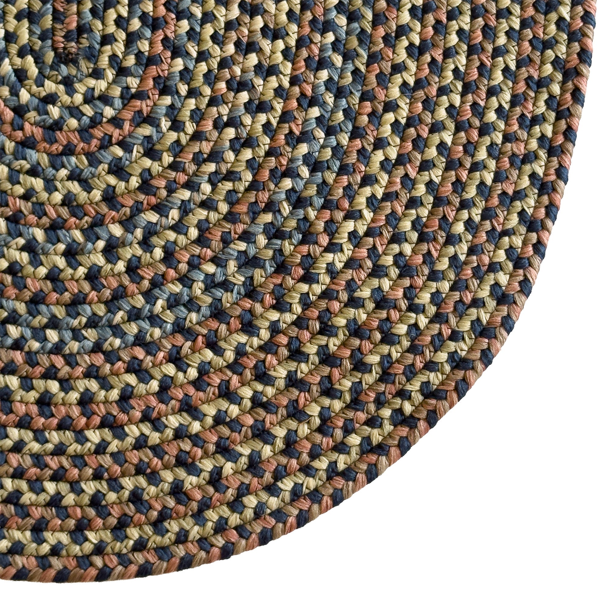 Beachwood Navy Multi Braided Rug Oval image