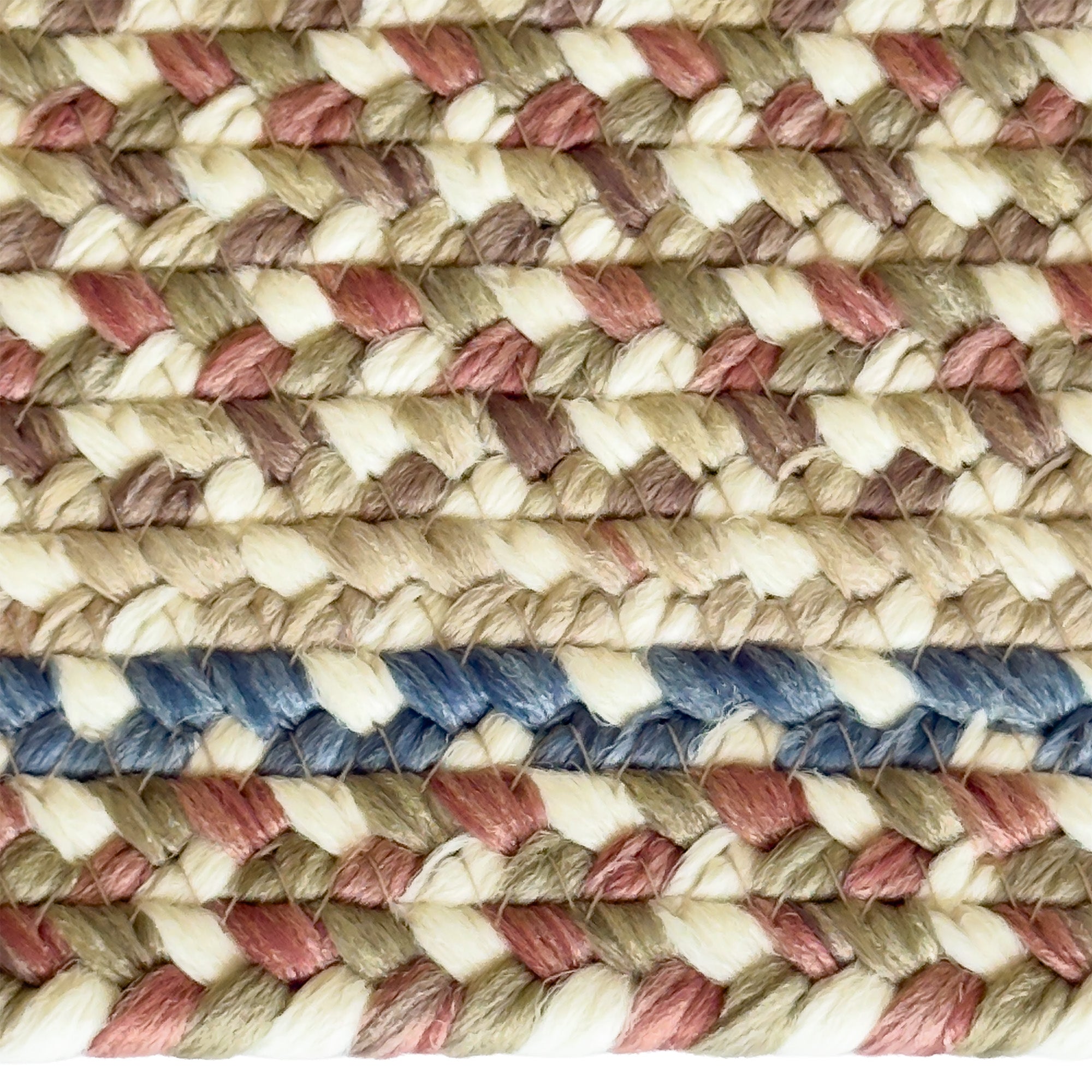 Beachwood Vanilla Multi Braided Rug Concentric Rectangle image