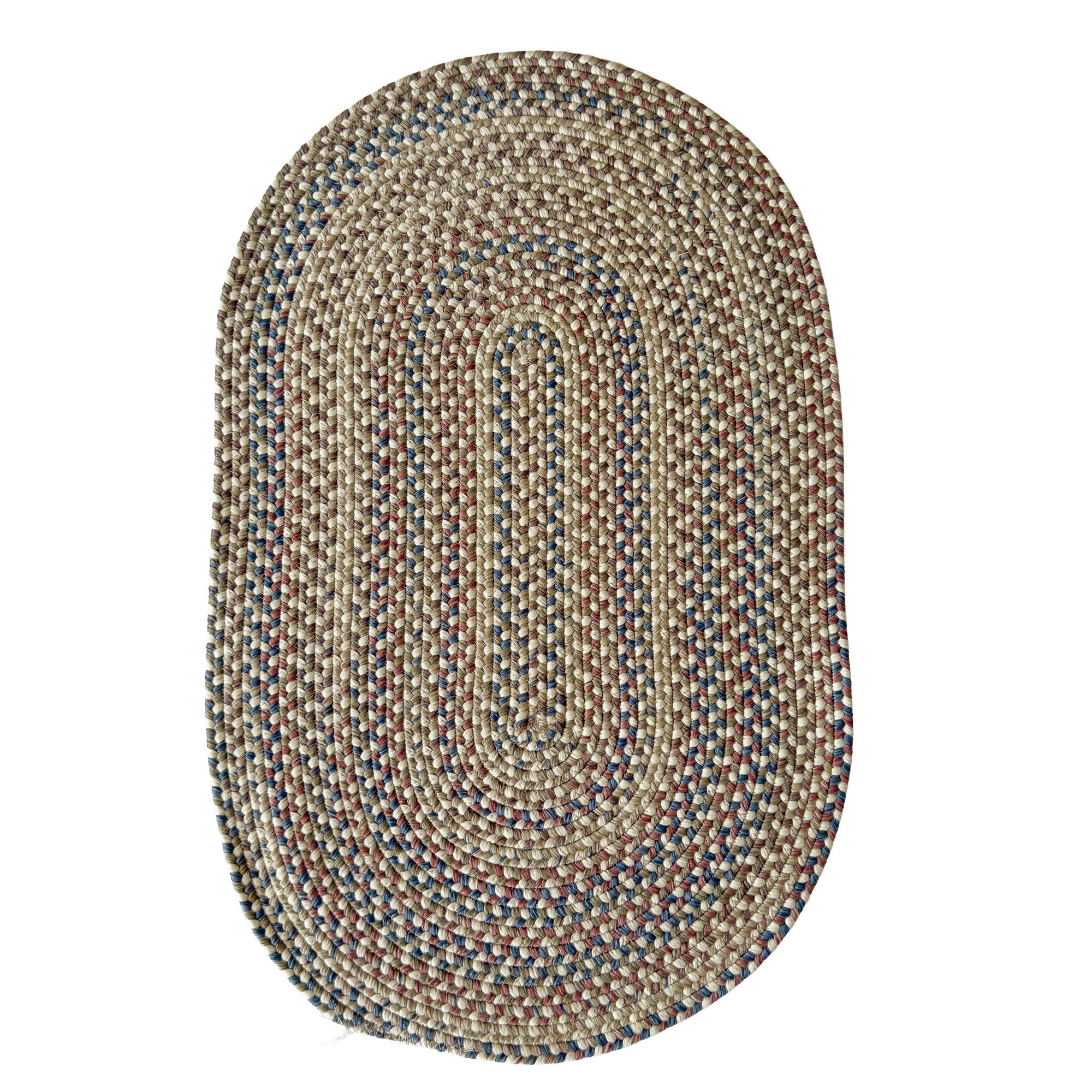 Beachwood Vanilla Multi Braided Rug Oval image
