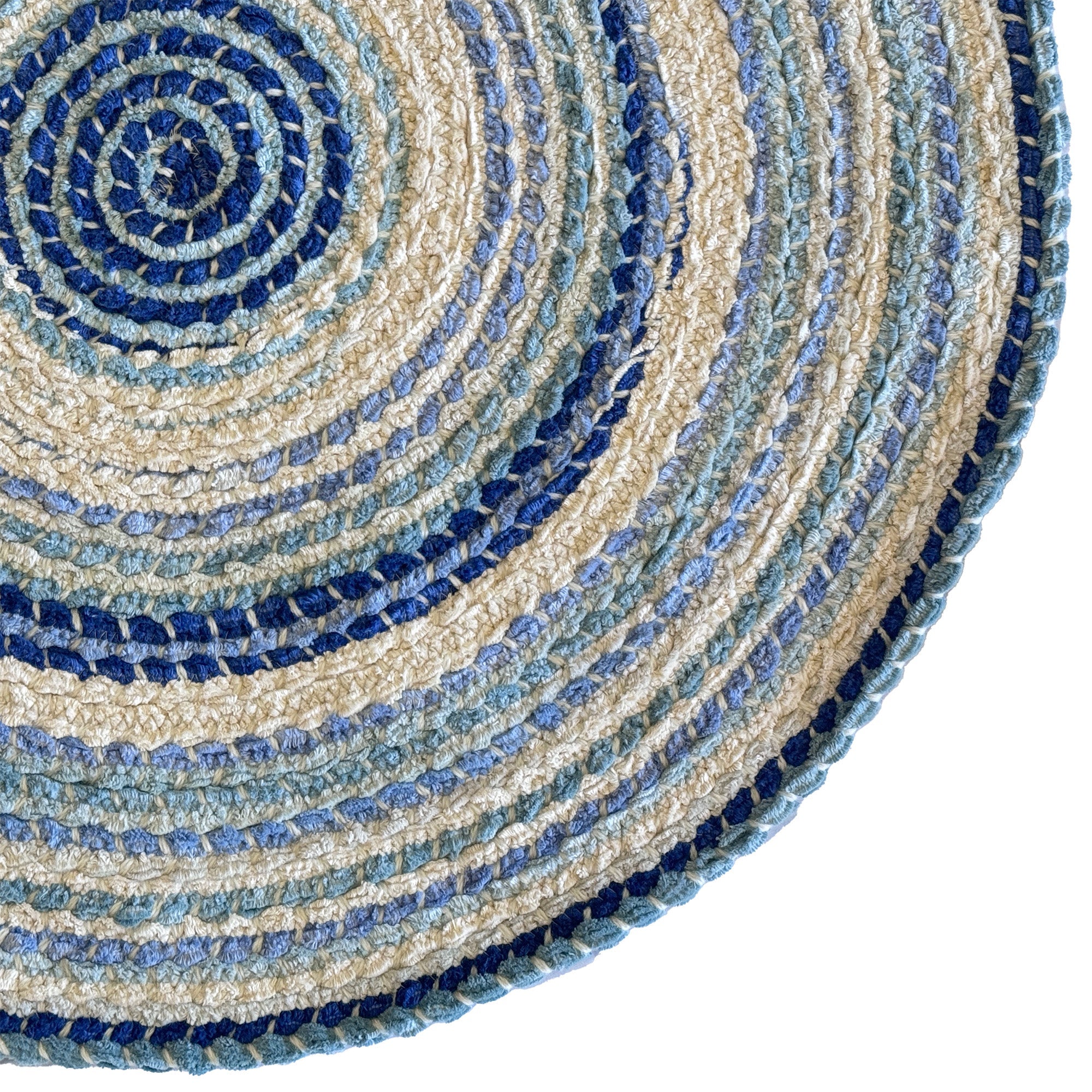 Crafted Seafoam Braided Rug Round image