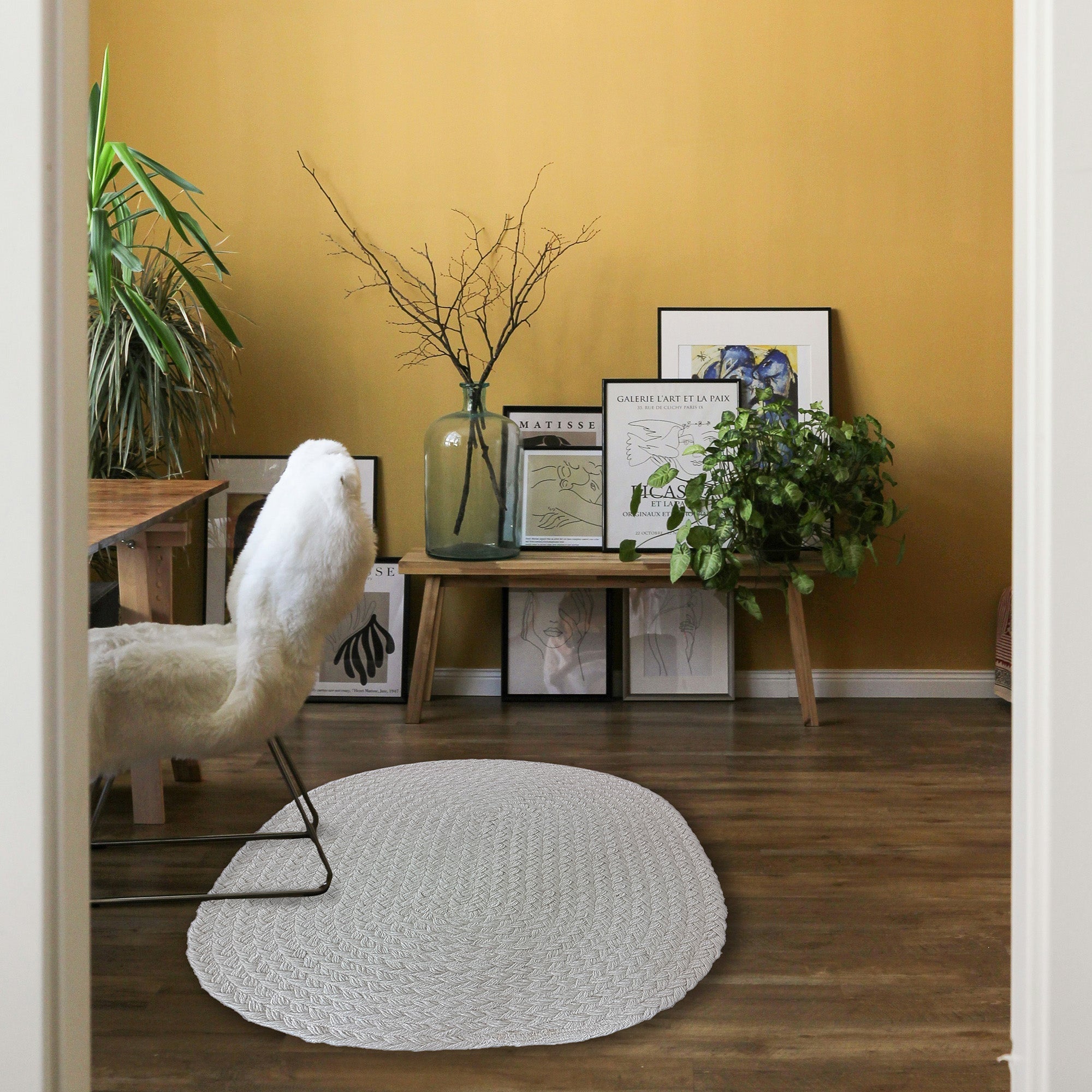 Terra Harvest Bleached Braided Rug Oval image