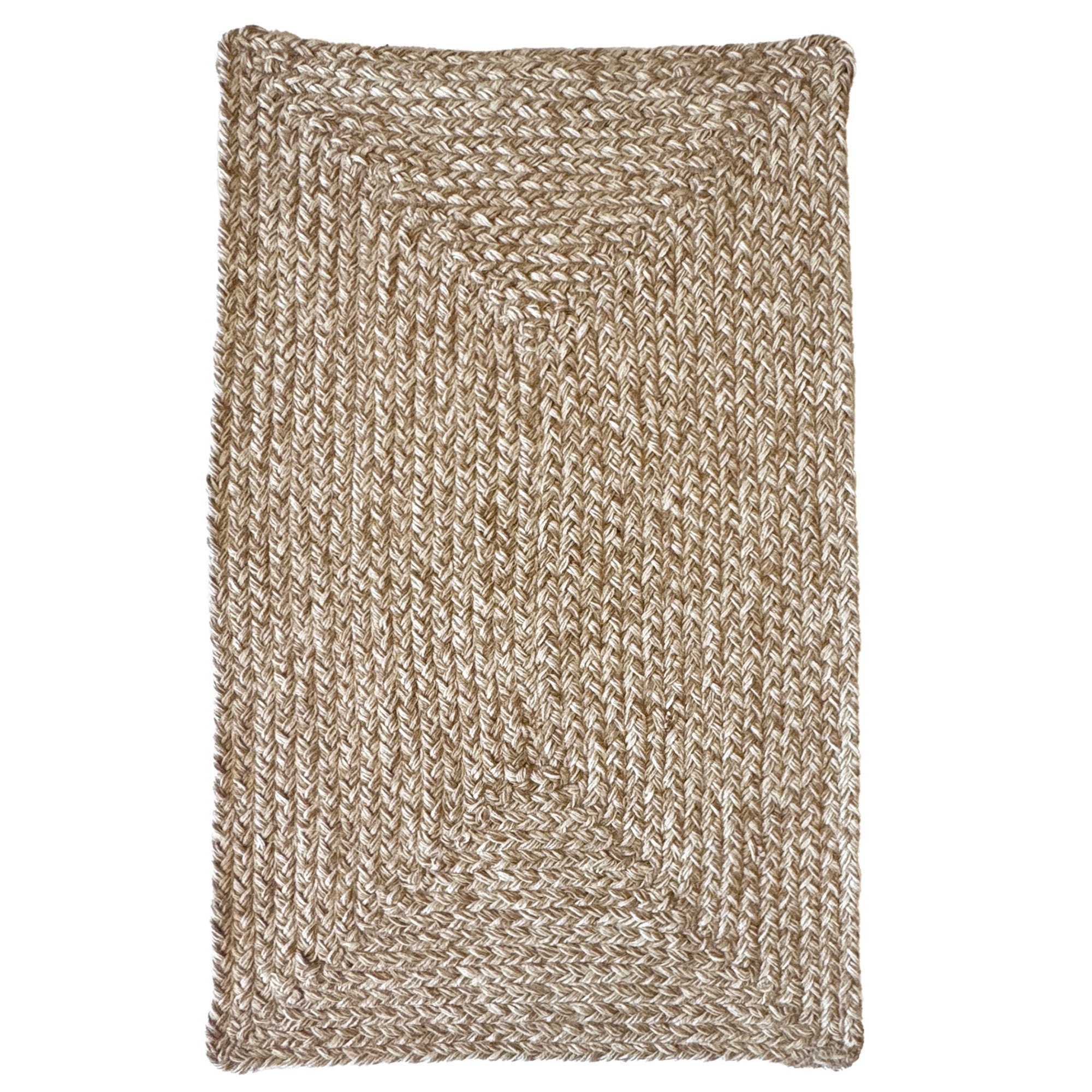 Terra Harvest Wheat Braided Rug Concentric Rectangle image