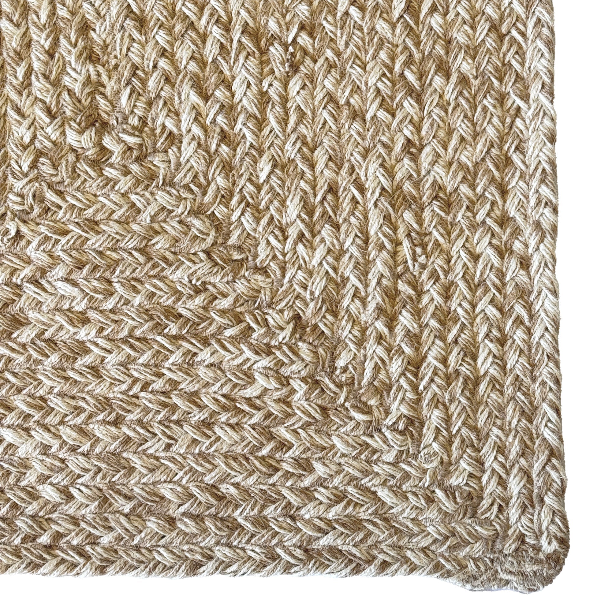 Terra Harvest Wheat Braided Rug Concentric Rectangle image