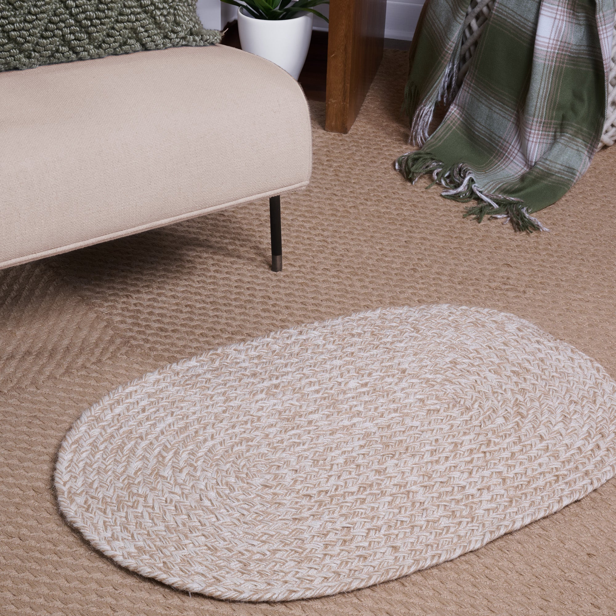 Terra Harvest Wheat Braided Rug Oval image
