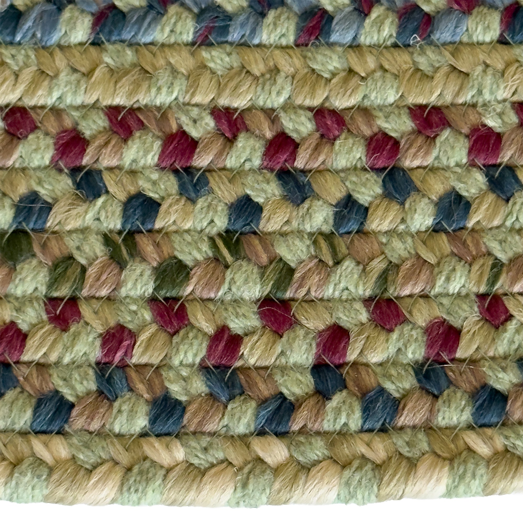 Timber Haven Olive Multi Braided Rug Oval image