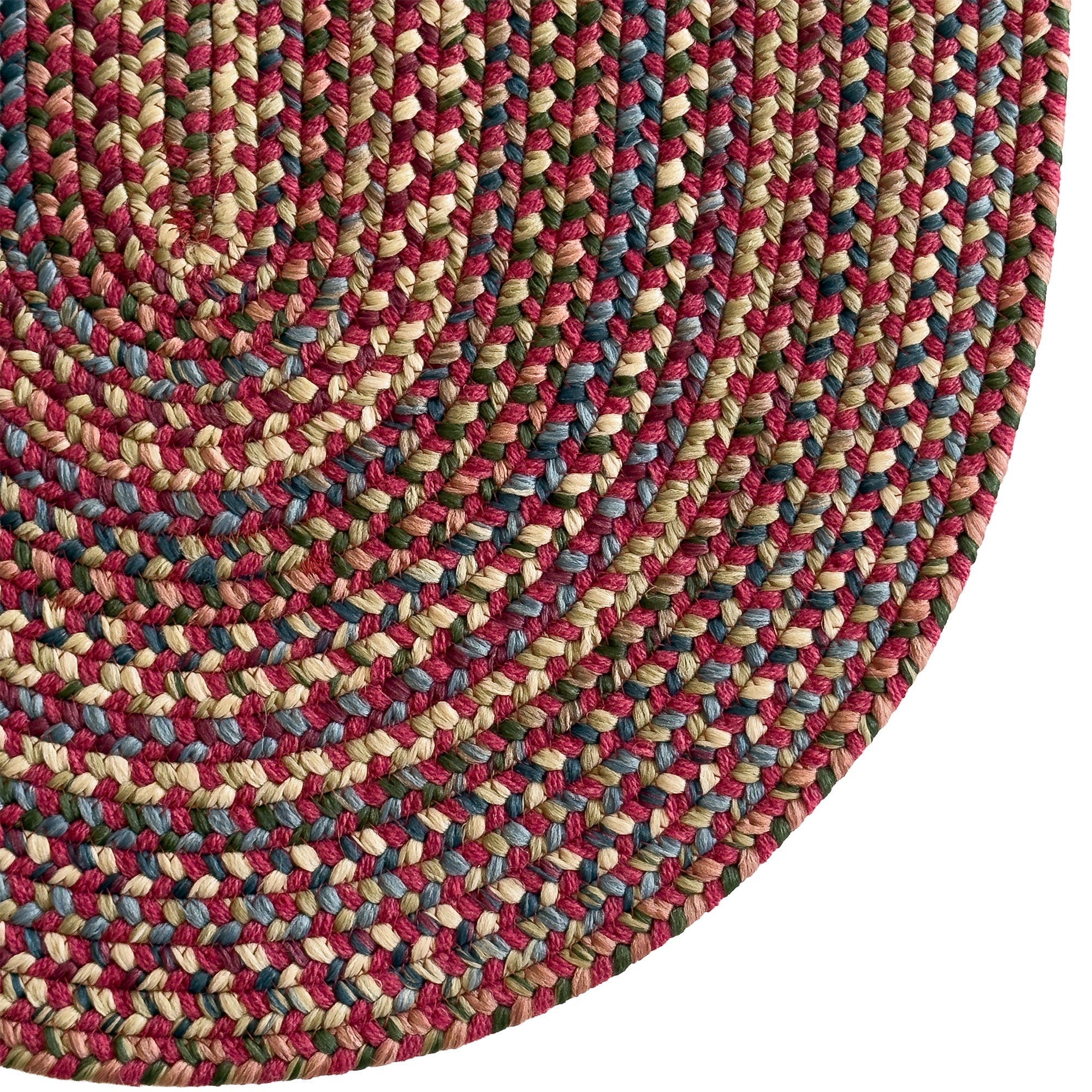 Timber Haven Berry Multi Braided Rug Oval image