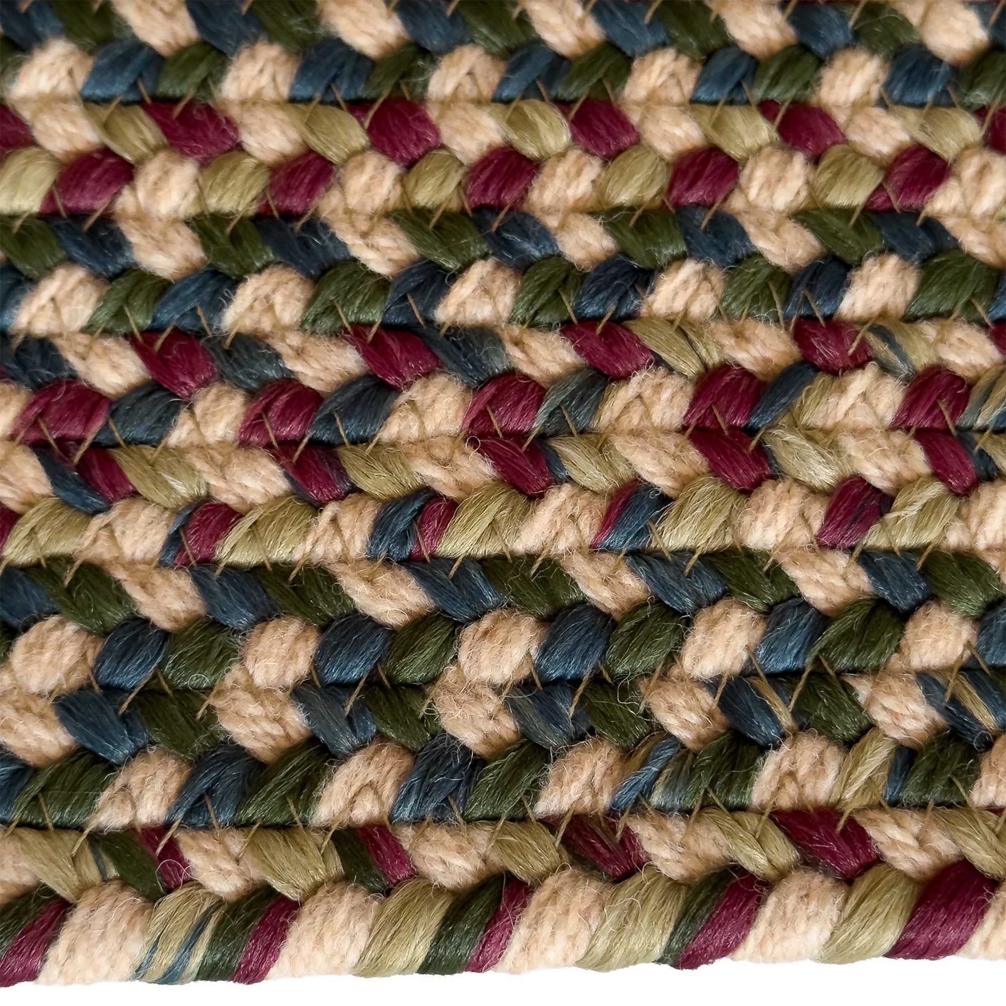 Timber Haven Oatmeal Multi Braided Rug Concentric Rectangle image