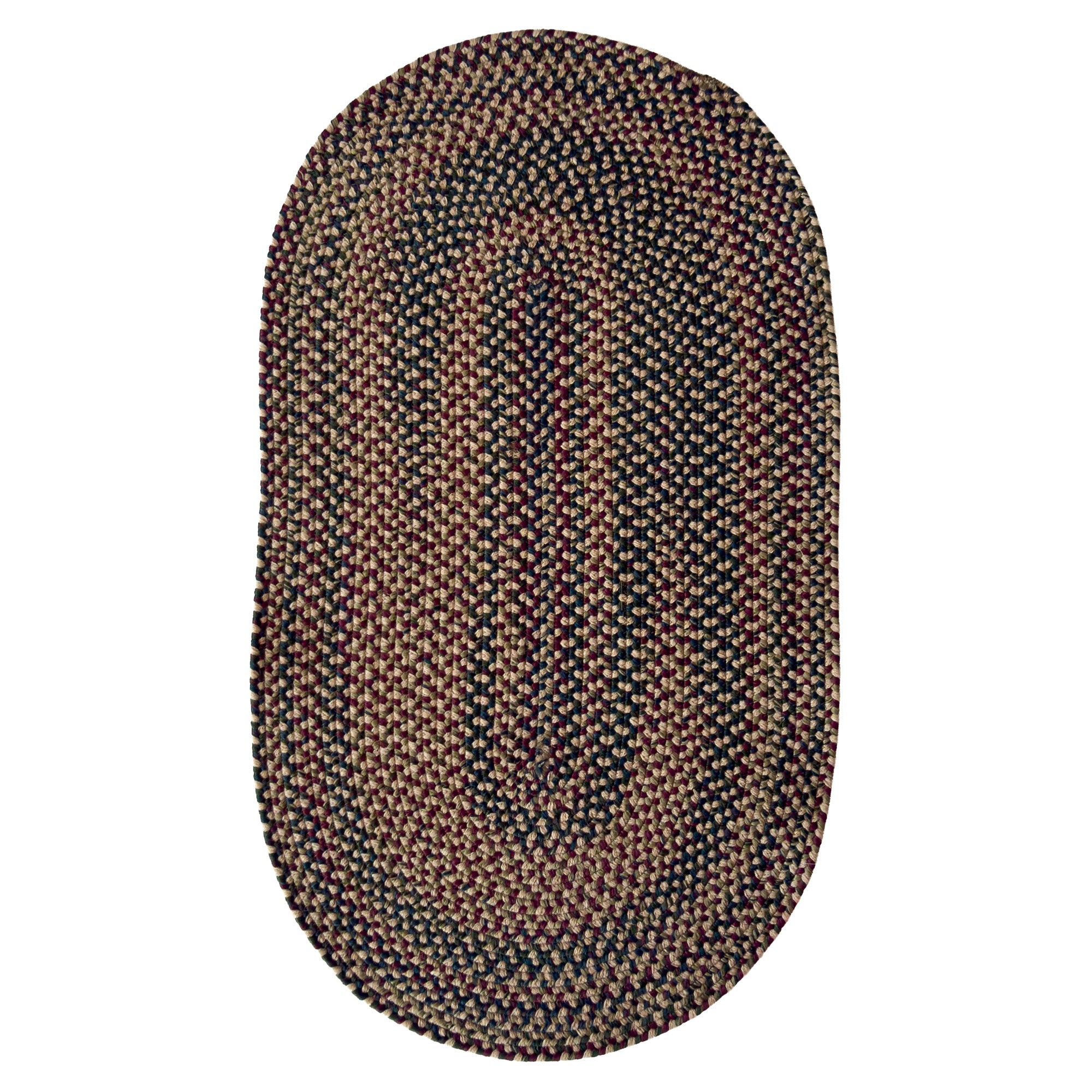 Timber Haven Oatmeal Multi Braided Rug Oval image