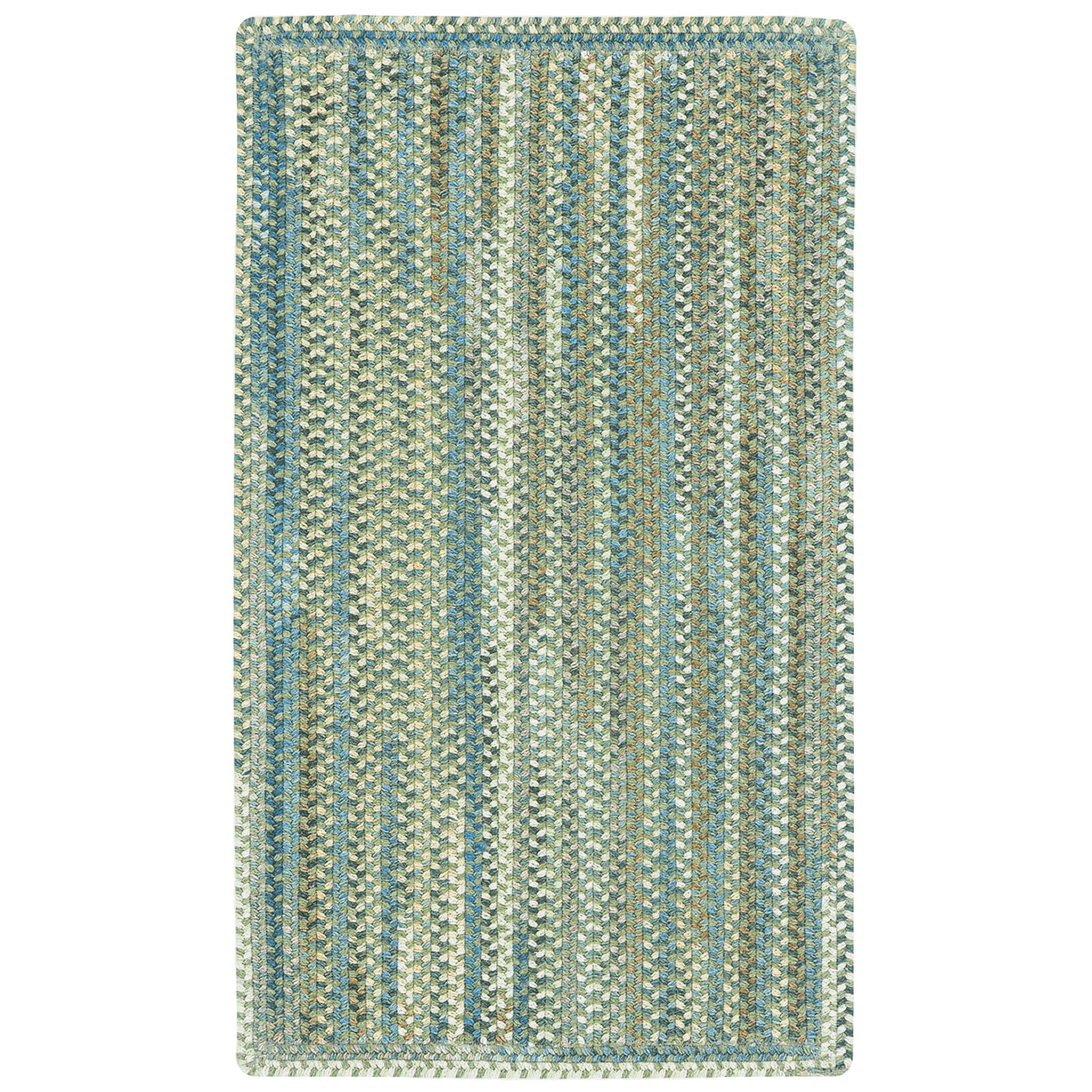American Legacy Pine Forest Braided Rug Vertical Stripe Rectangle image