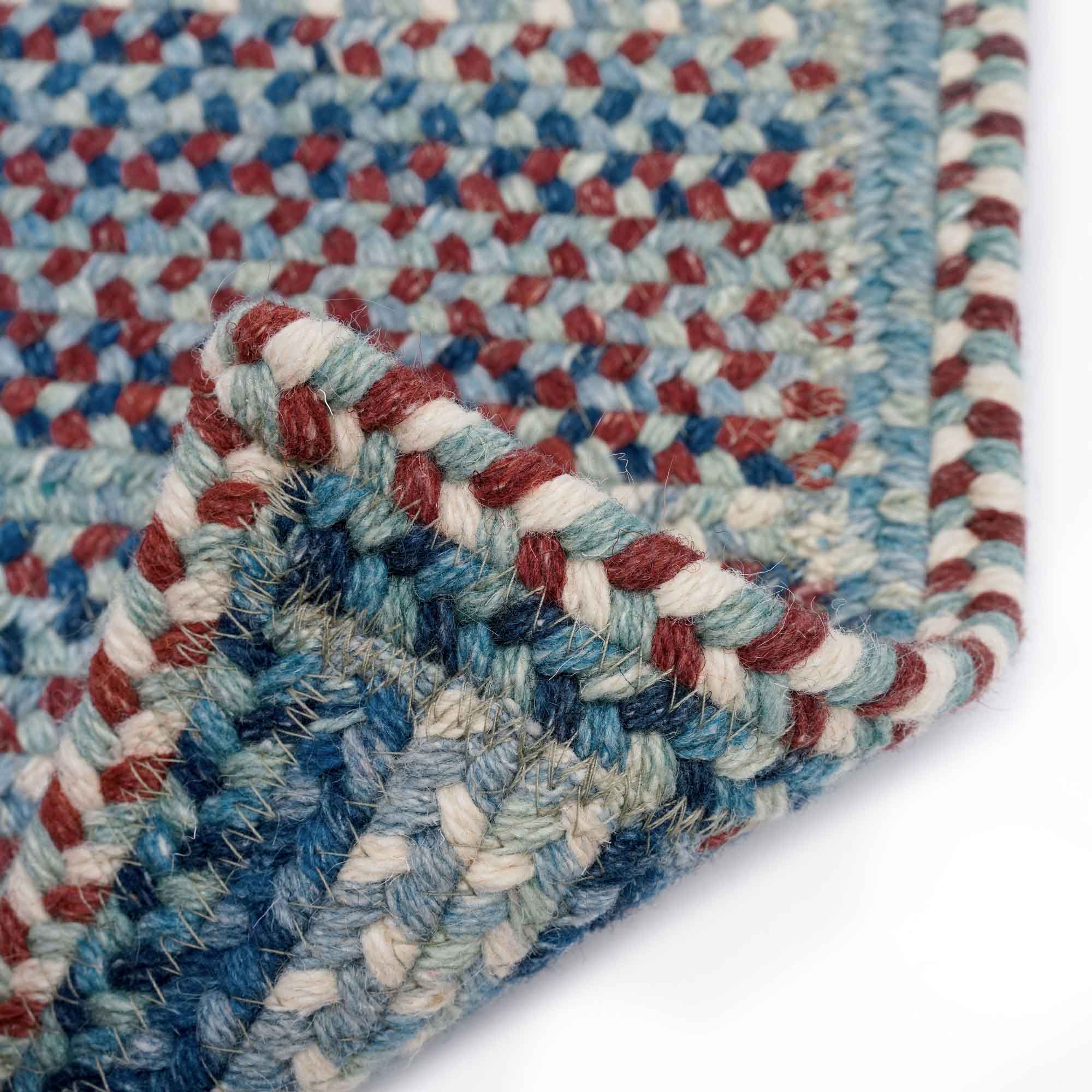 American Legacy Old Glory Braided Rug Cross Sewn Rectangle image