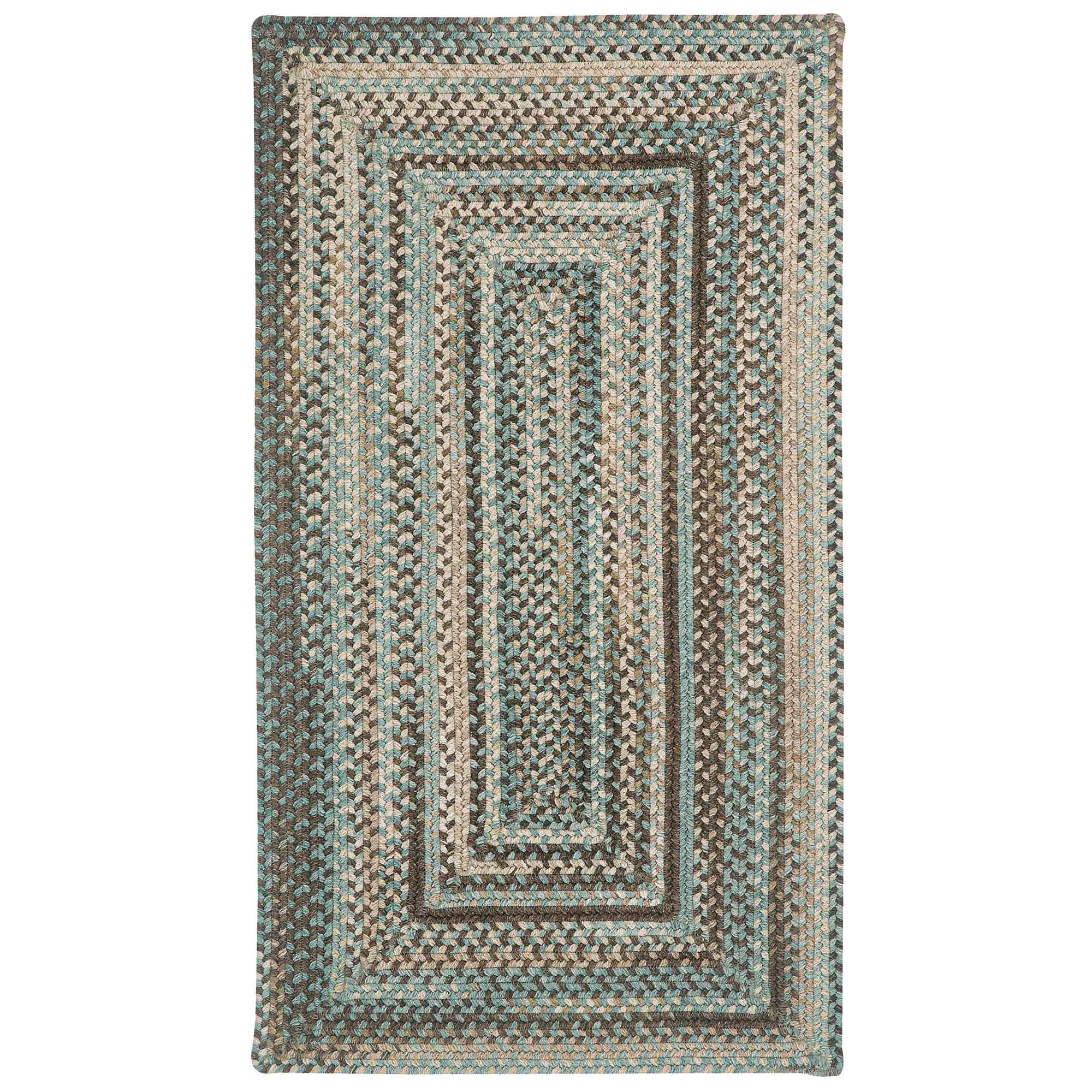 American Legacy Prairie Braided Rug Concentric Rectangle image