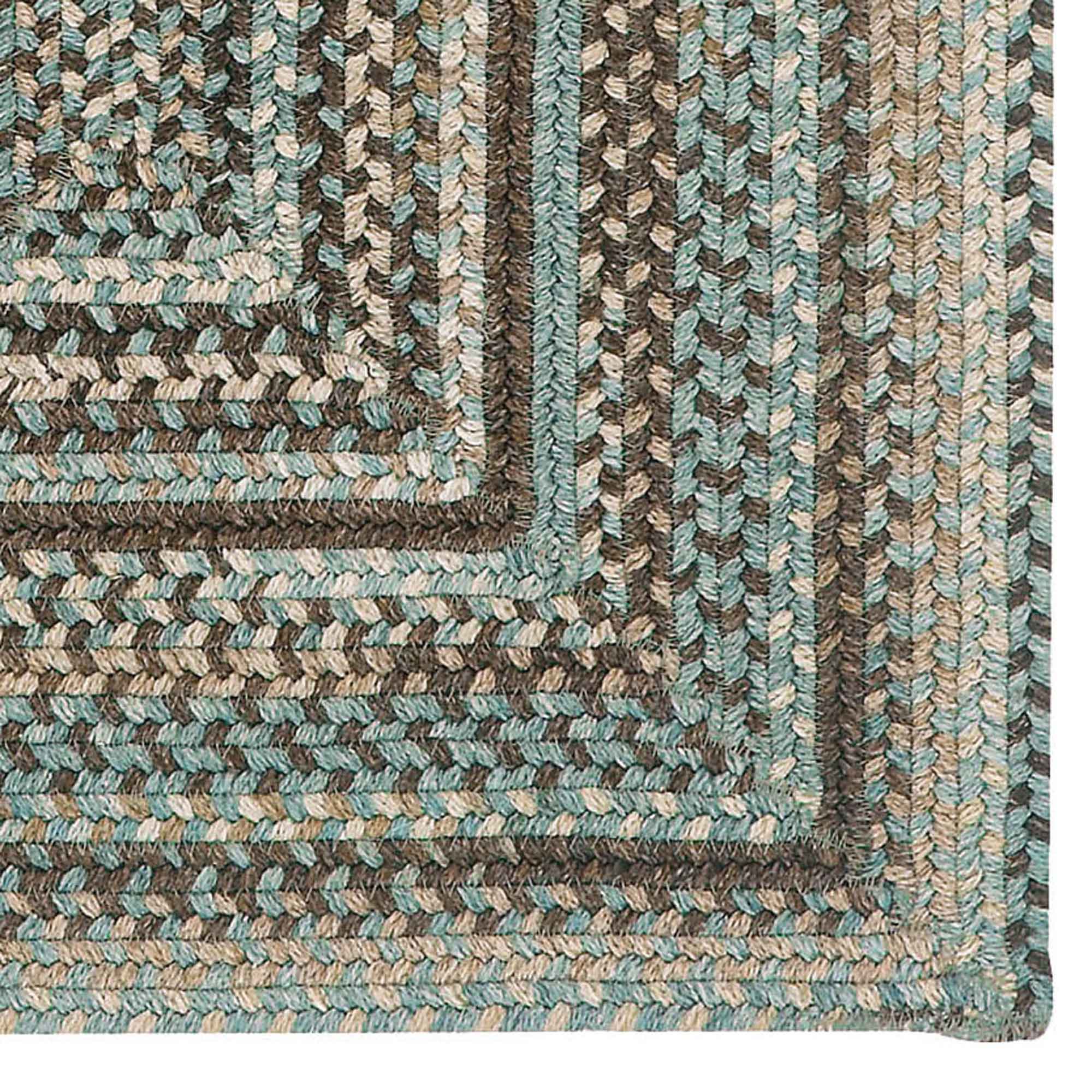 American Legacy Prairie Braided Rug Concentric Rectangle image