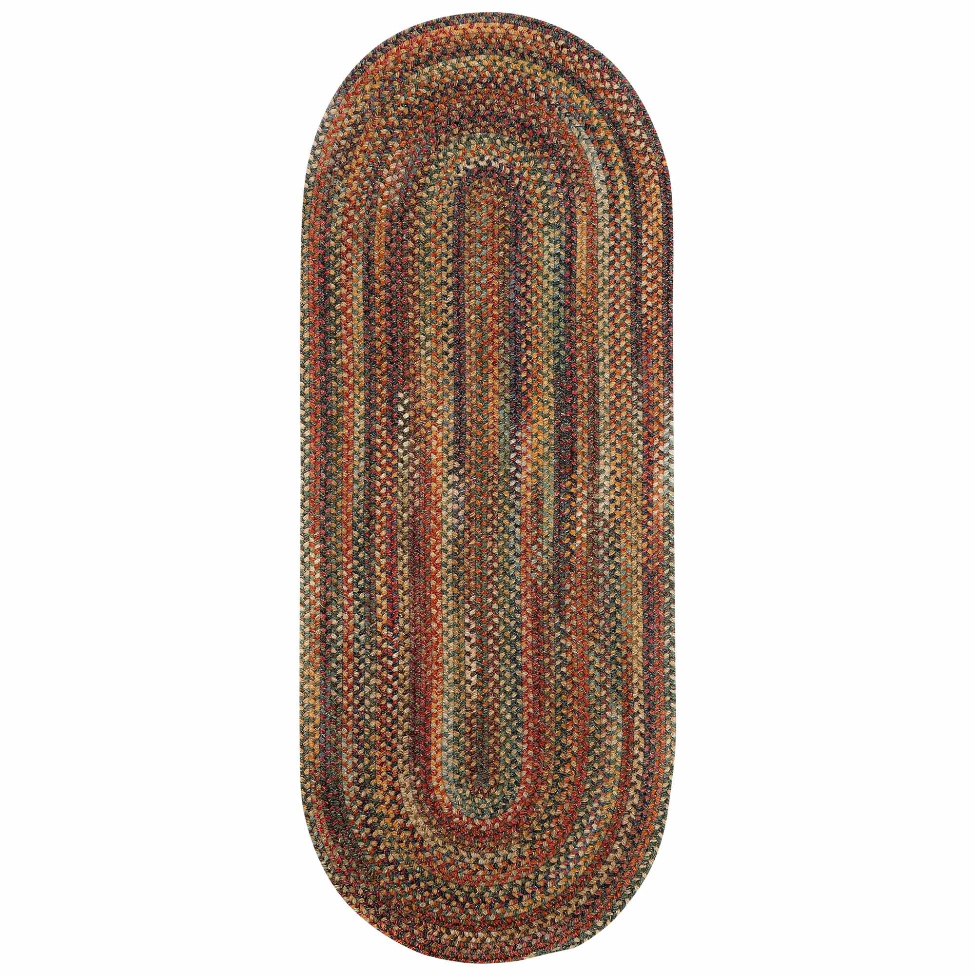 American Legacy Antique Multi Braided Rug Oval image