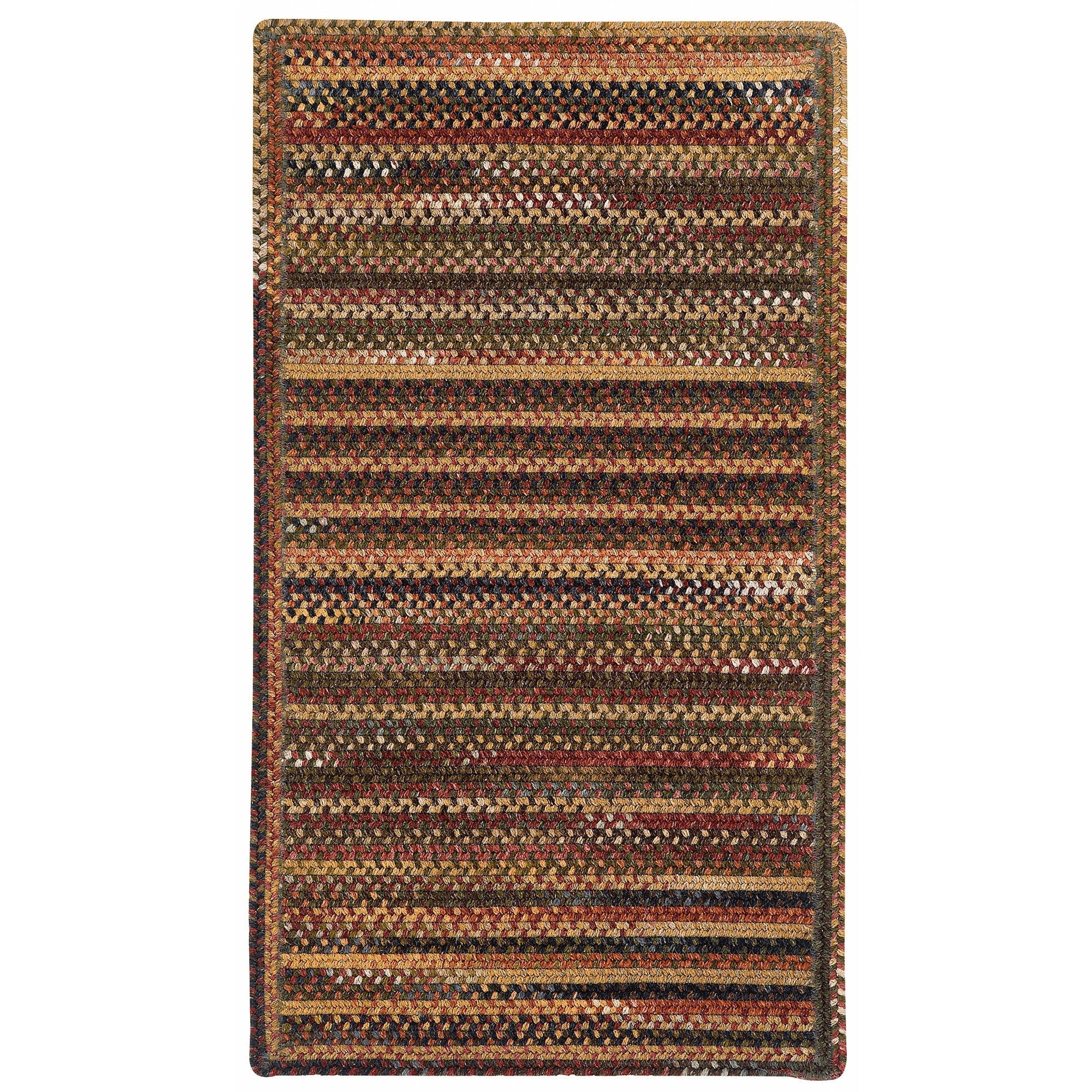 American Legacy Antique Multi Braided Rug Cross Sewn Rectangle image