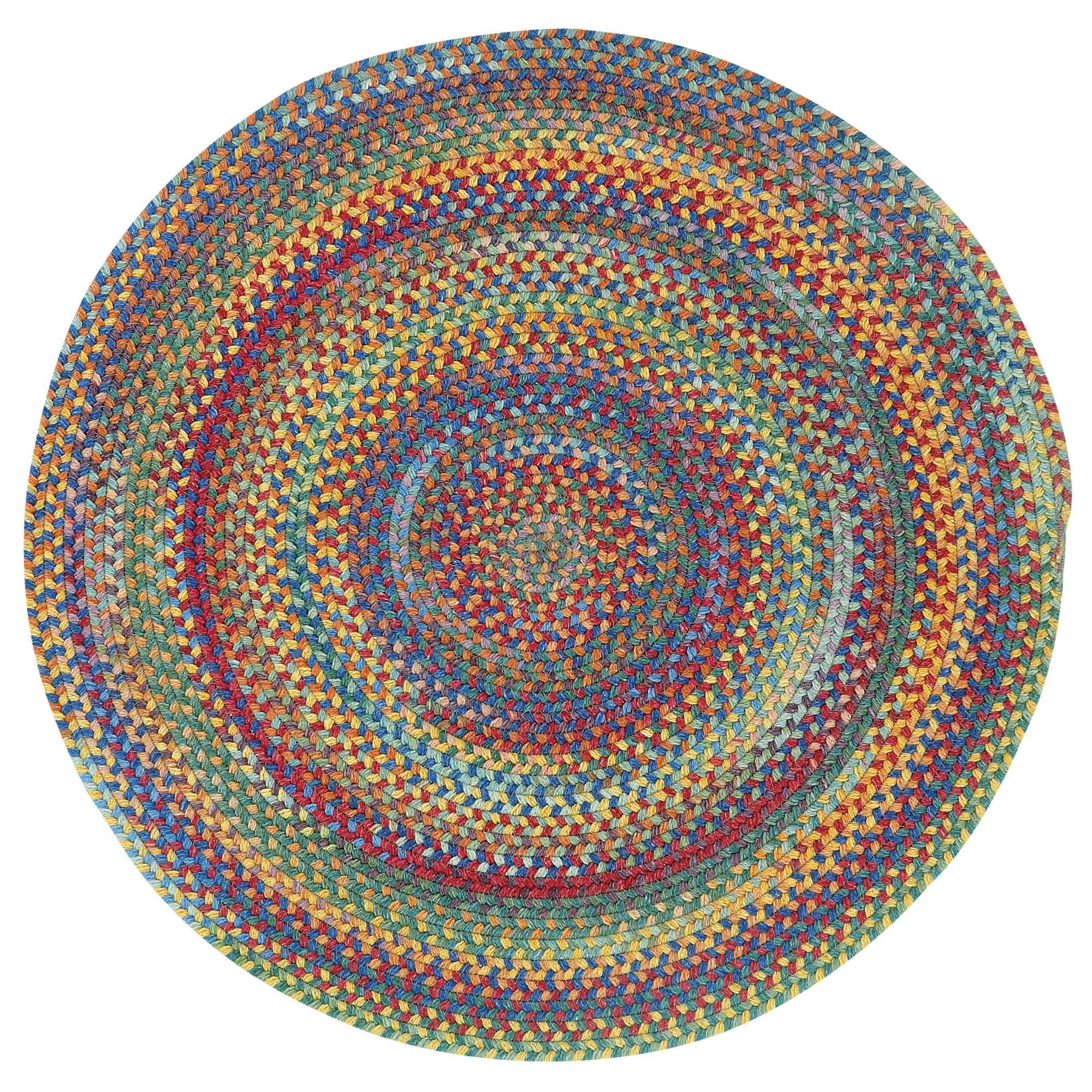American Legacy Primary Multi Braided Rug Round image