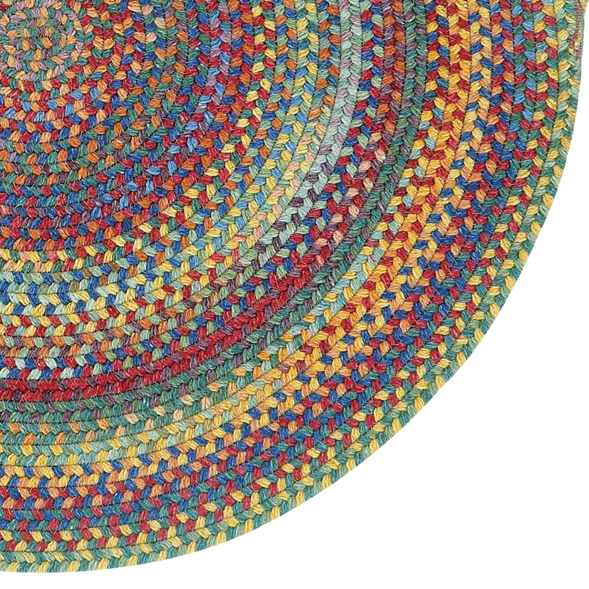 American Legacy Primary Multi Braided Rug Round image