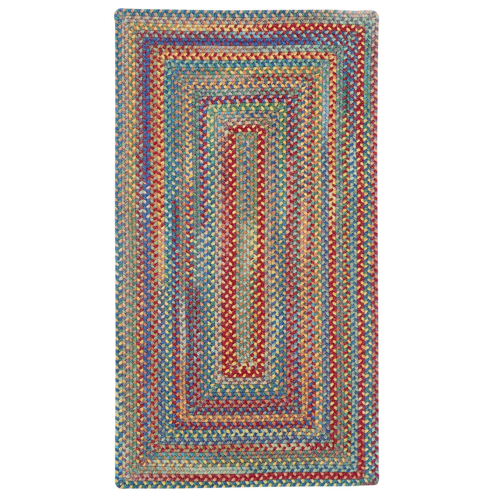 American Legacy Primary Multi Braided Rug Concentric Rectangle image