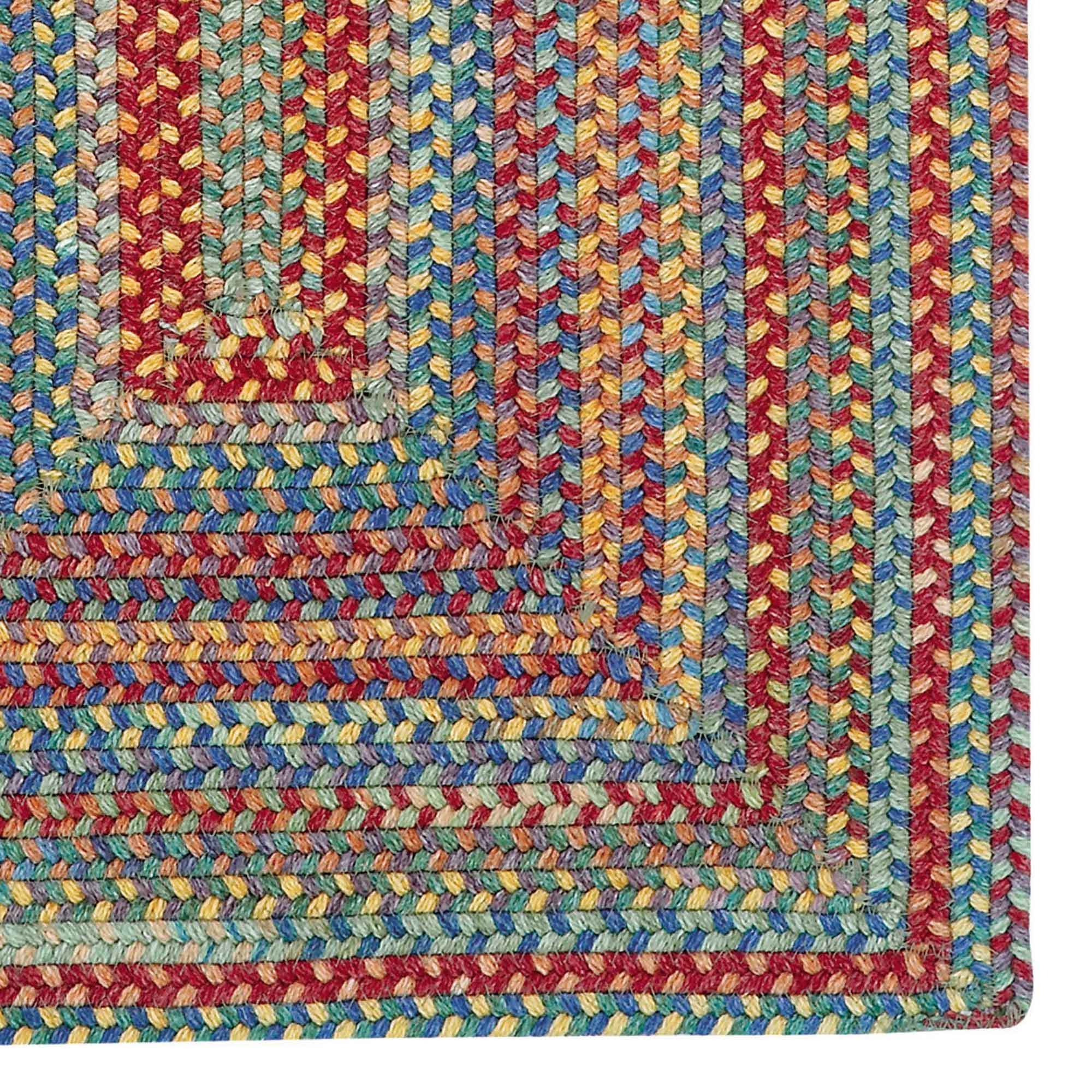 American Legacy Primary Multi Braided Rug Concentric Rectangle image